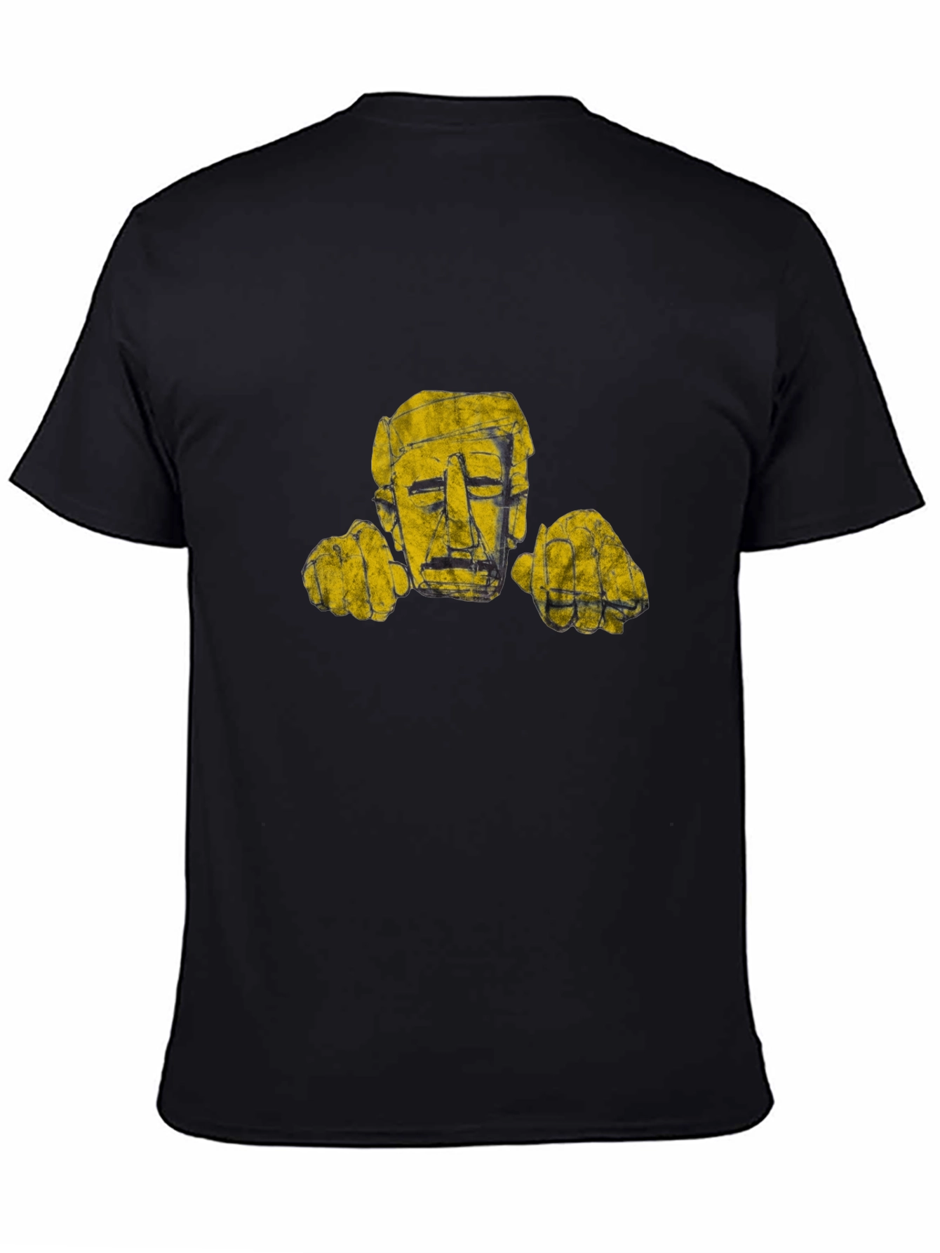 Abstract Head Graphic Black T-Shirt