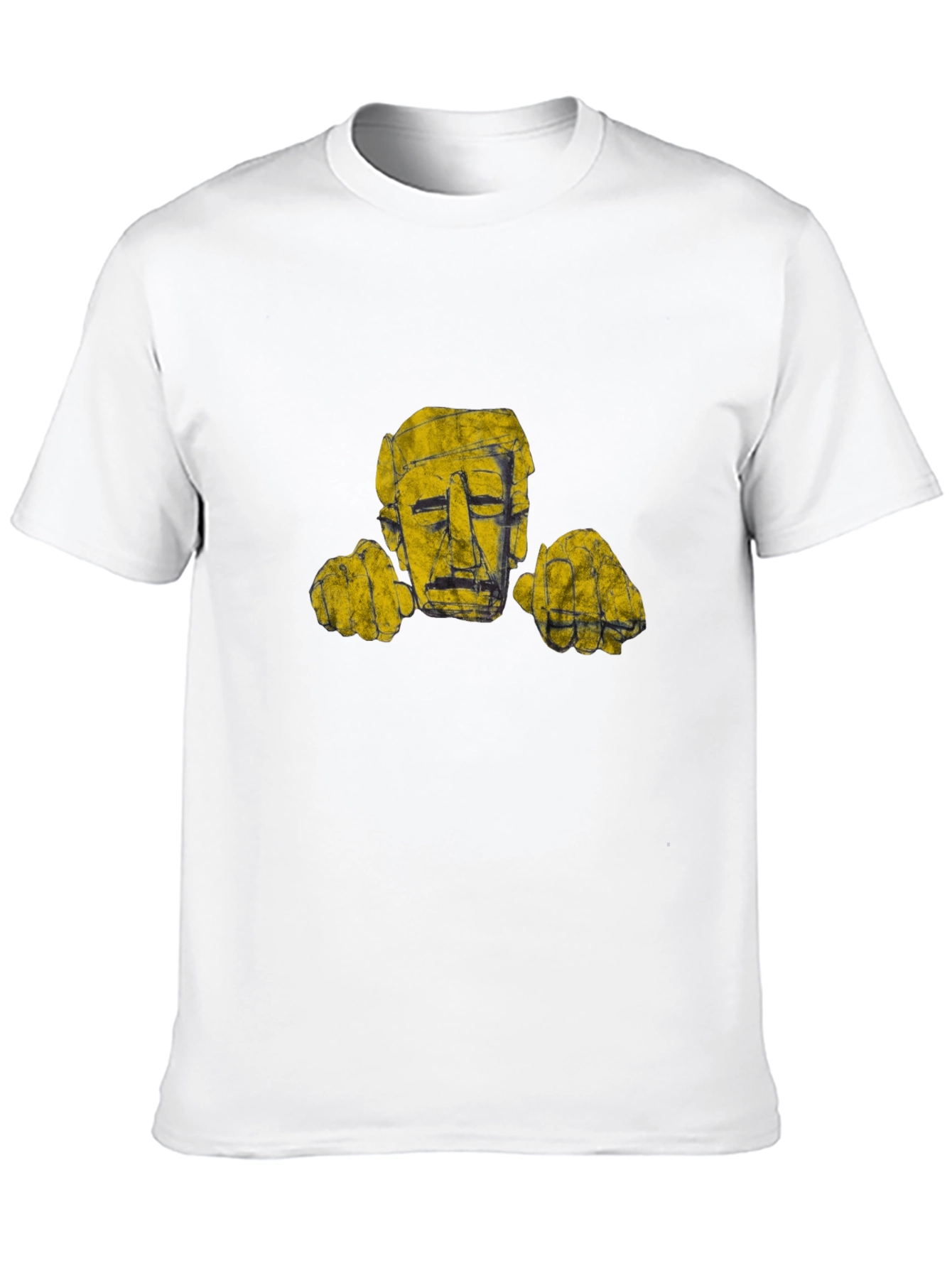 Abstract Head Graphic Black T-Shirt