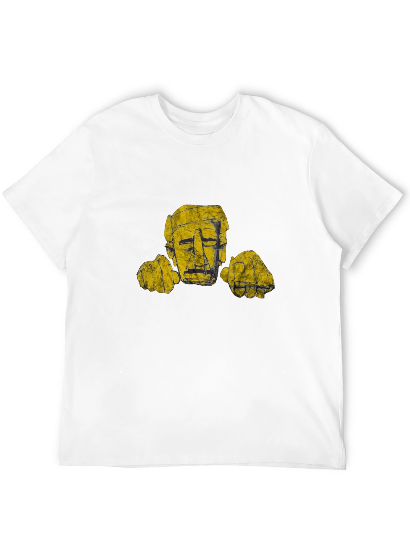 Abstract Head Graphic Black T-Shirt
