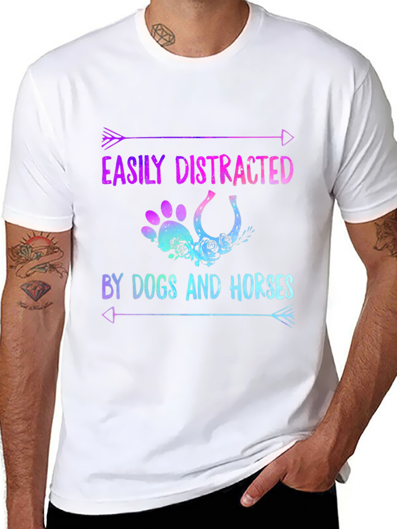 Easily Distracted by Dogs and Horses Tee