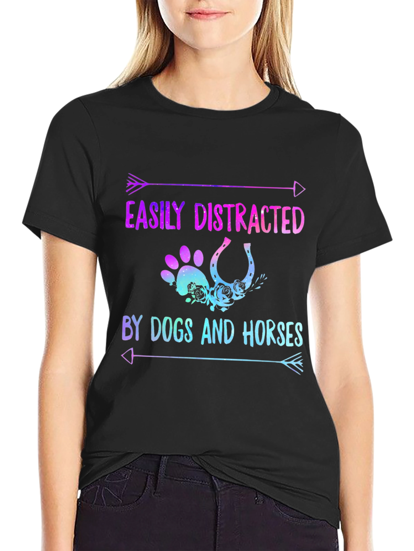 Easily Distracted by Dogs and Horses Tee