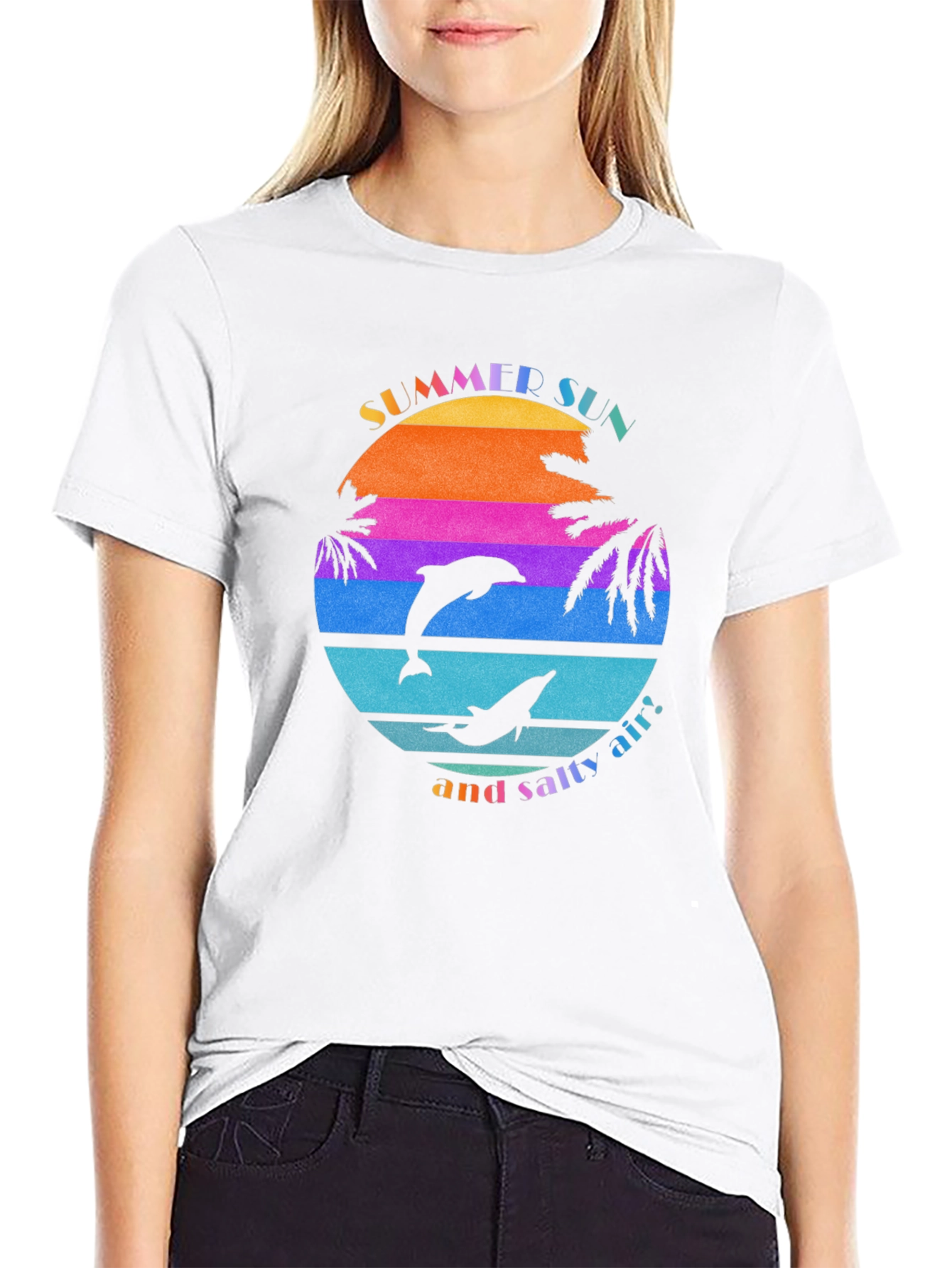 Summer Sun Dolphin Graphic Tee