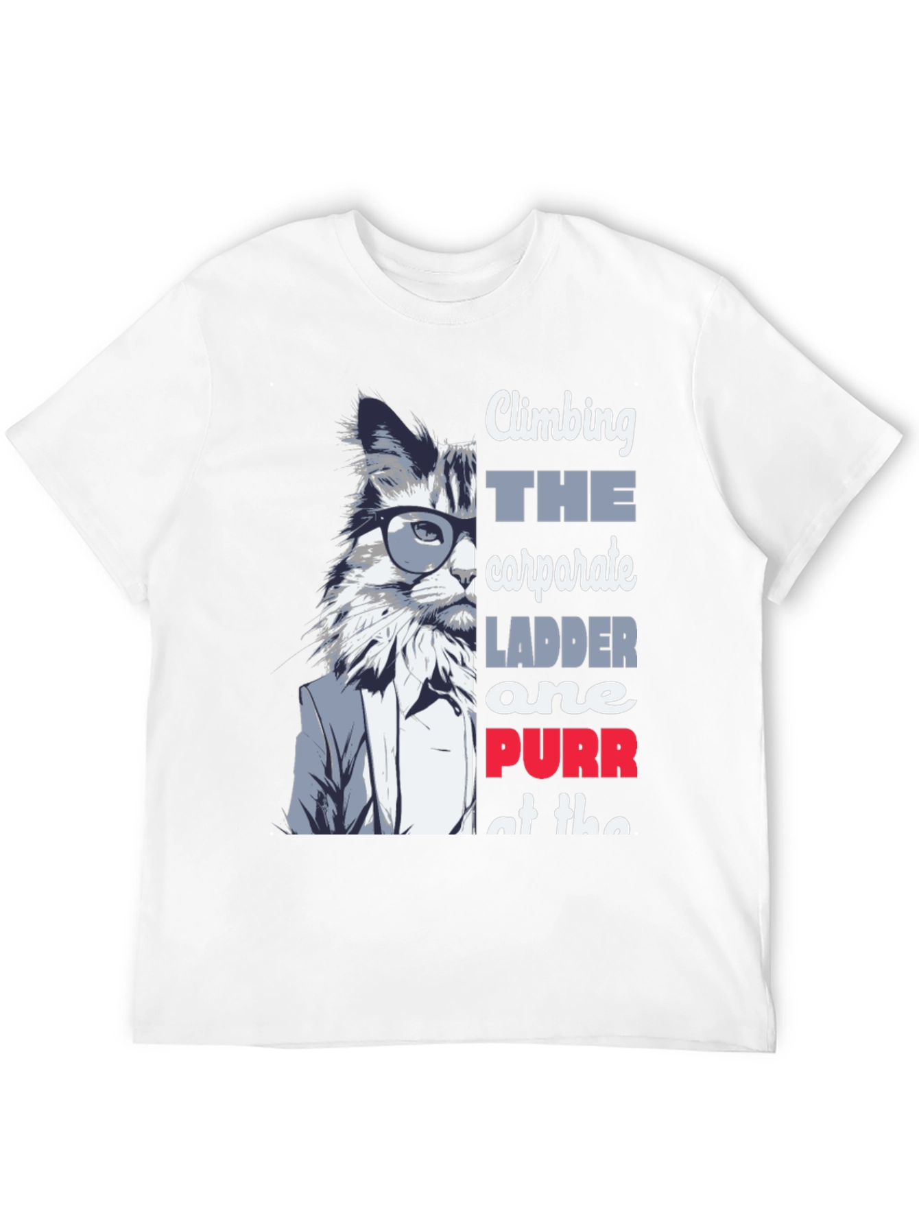 Climbing Corporate Ladder Cat T-Shirt