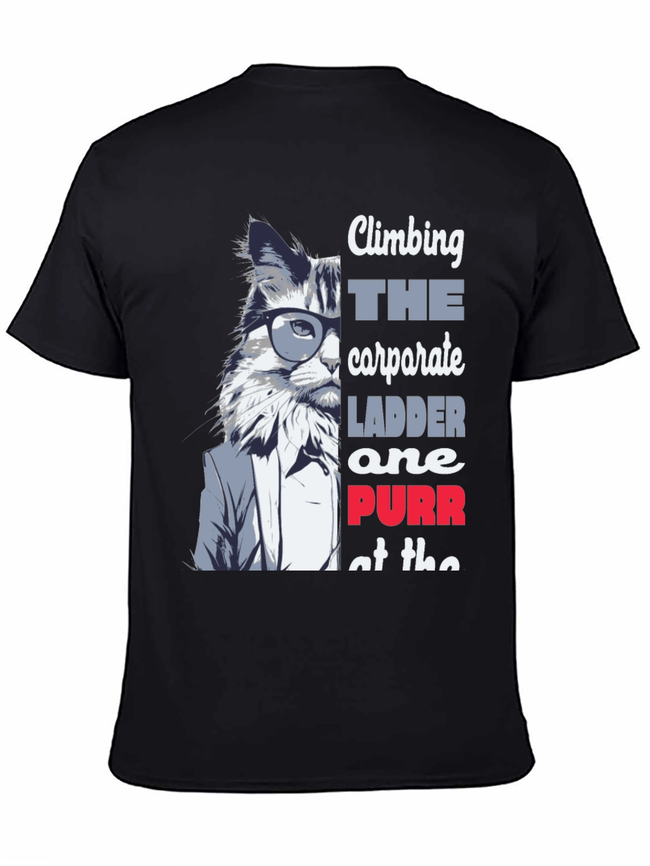 Climbing Corporate Ladder Cat T-Shirt