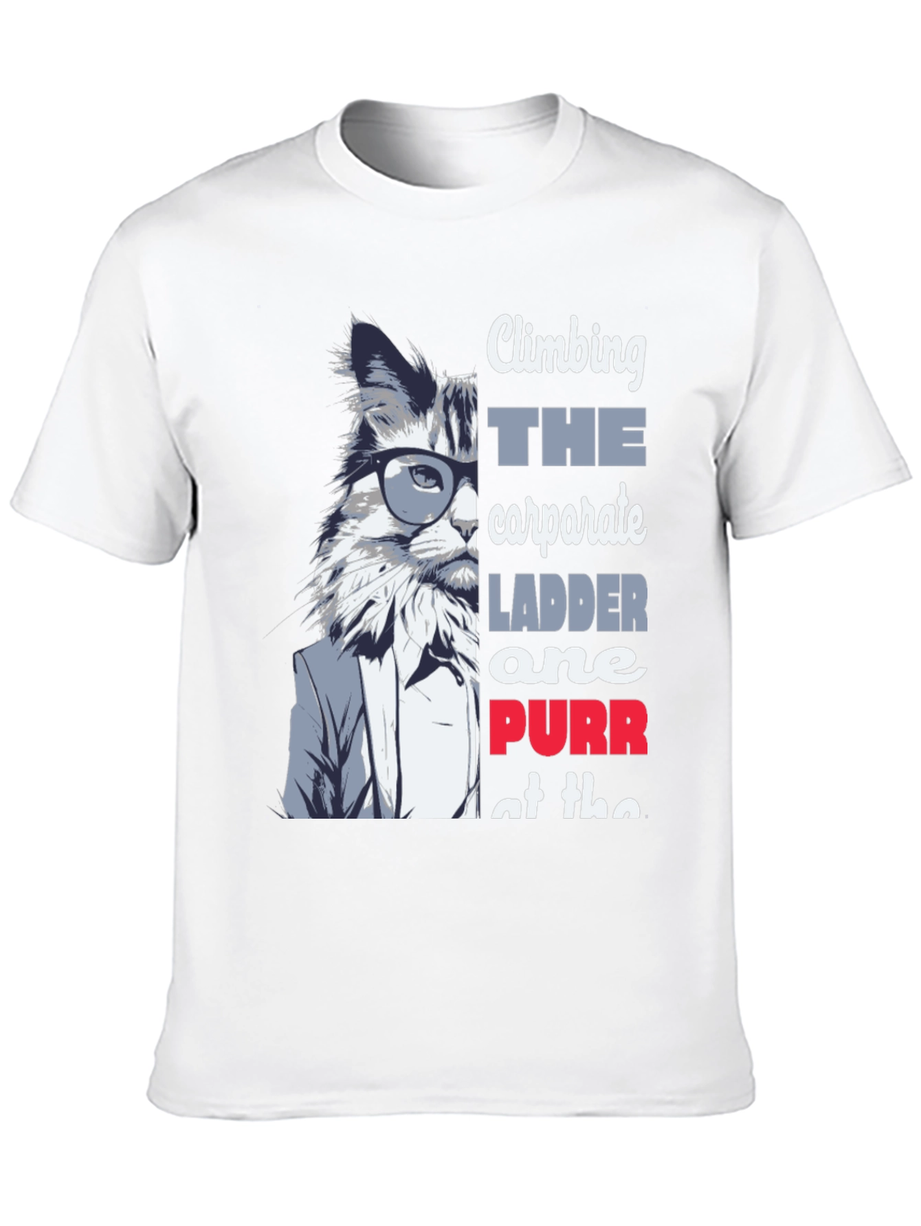Climbing Corporate Ladder Cat T-Shirt