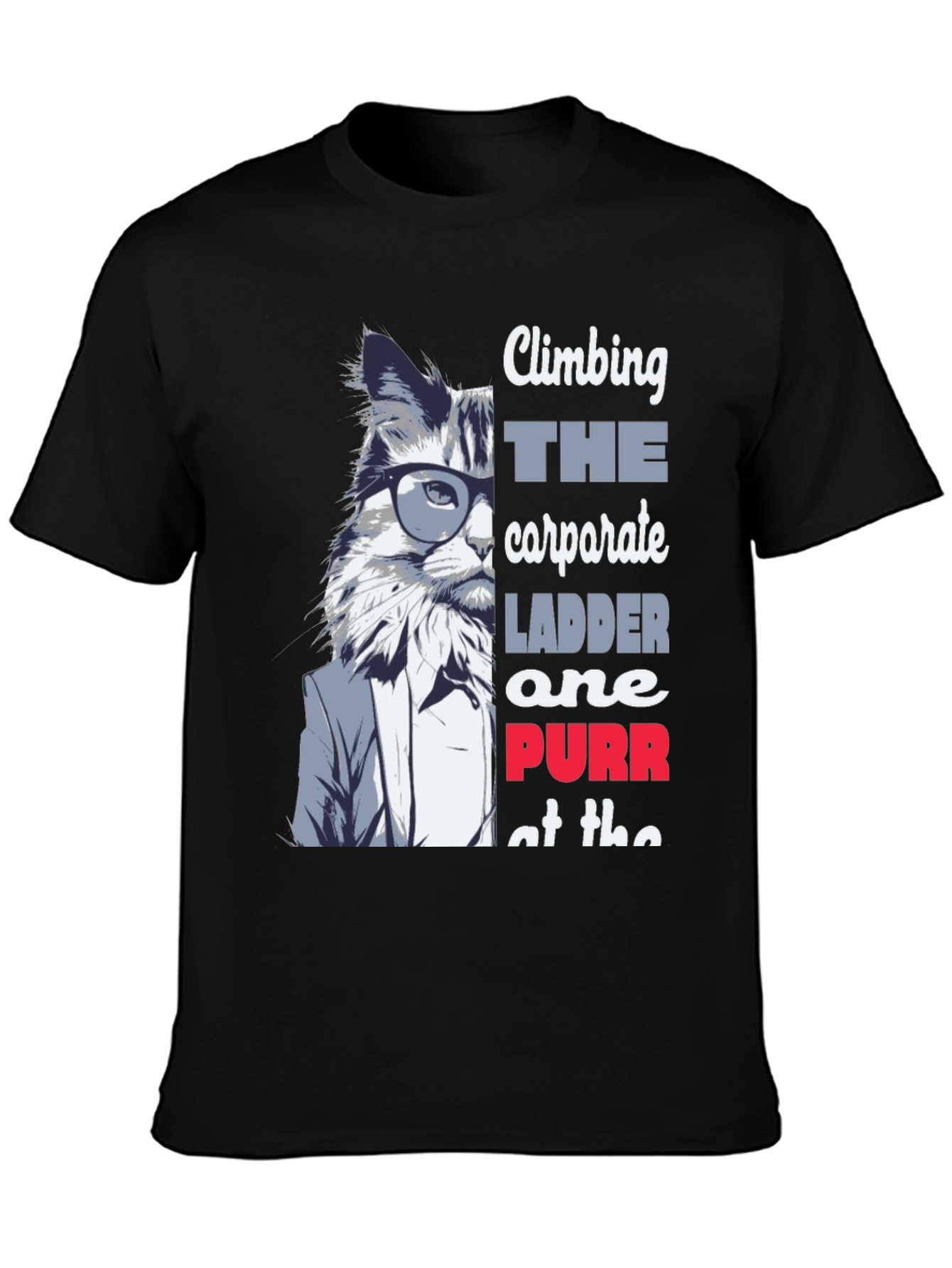 Climbing Corporate Ladder Cat T-Shirt