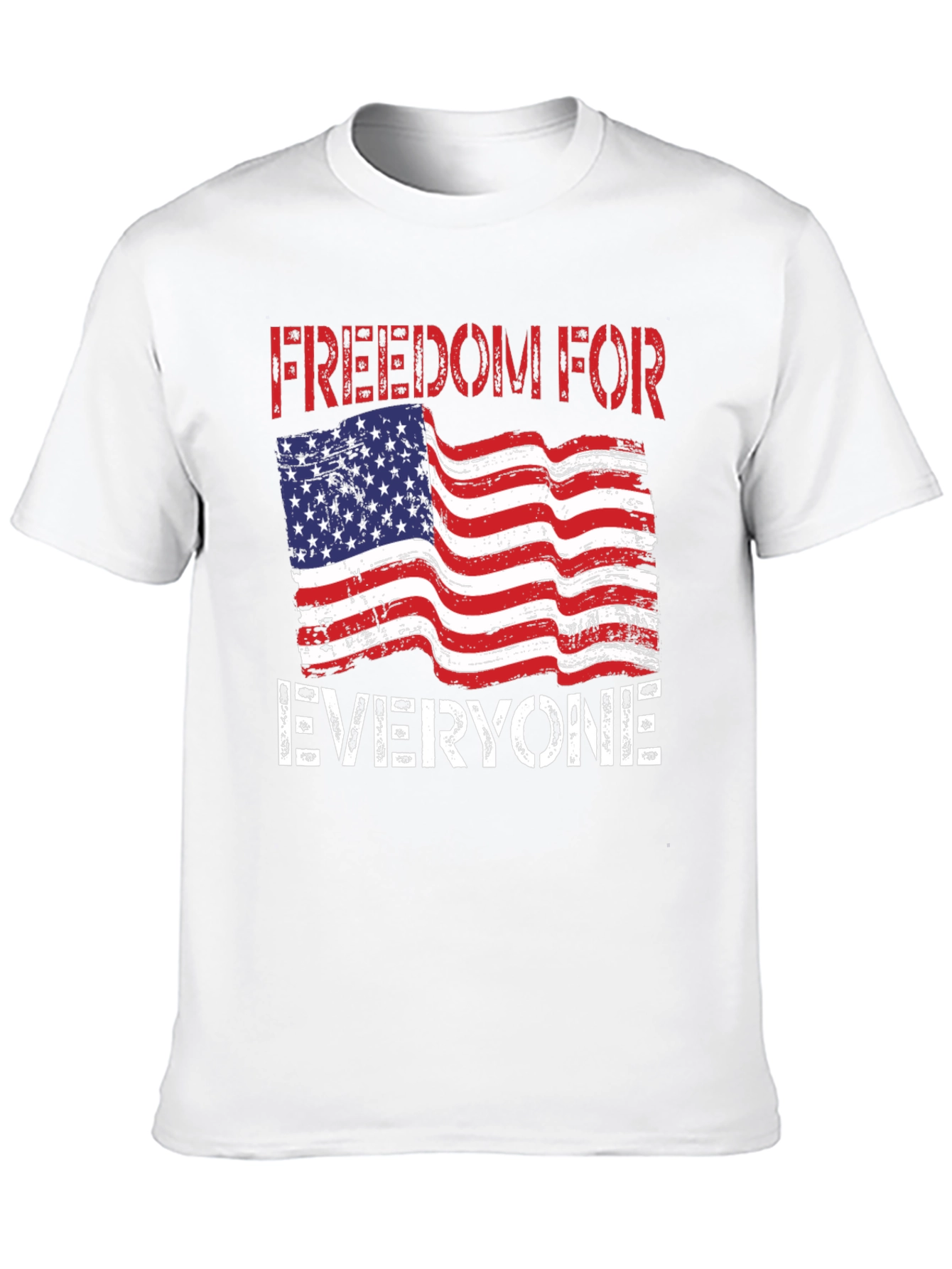 Freedom for Everyone USA Flag Graphic T-Shirt