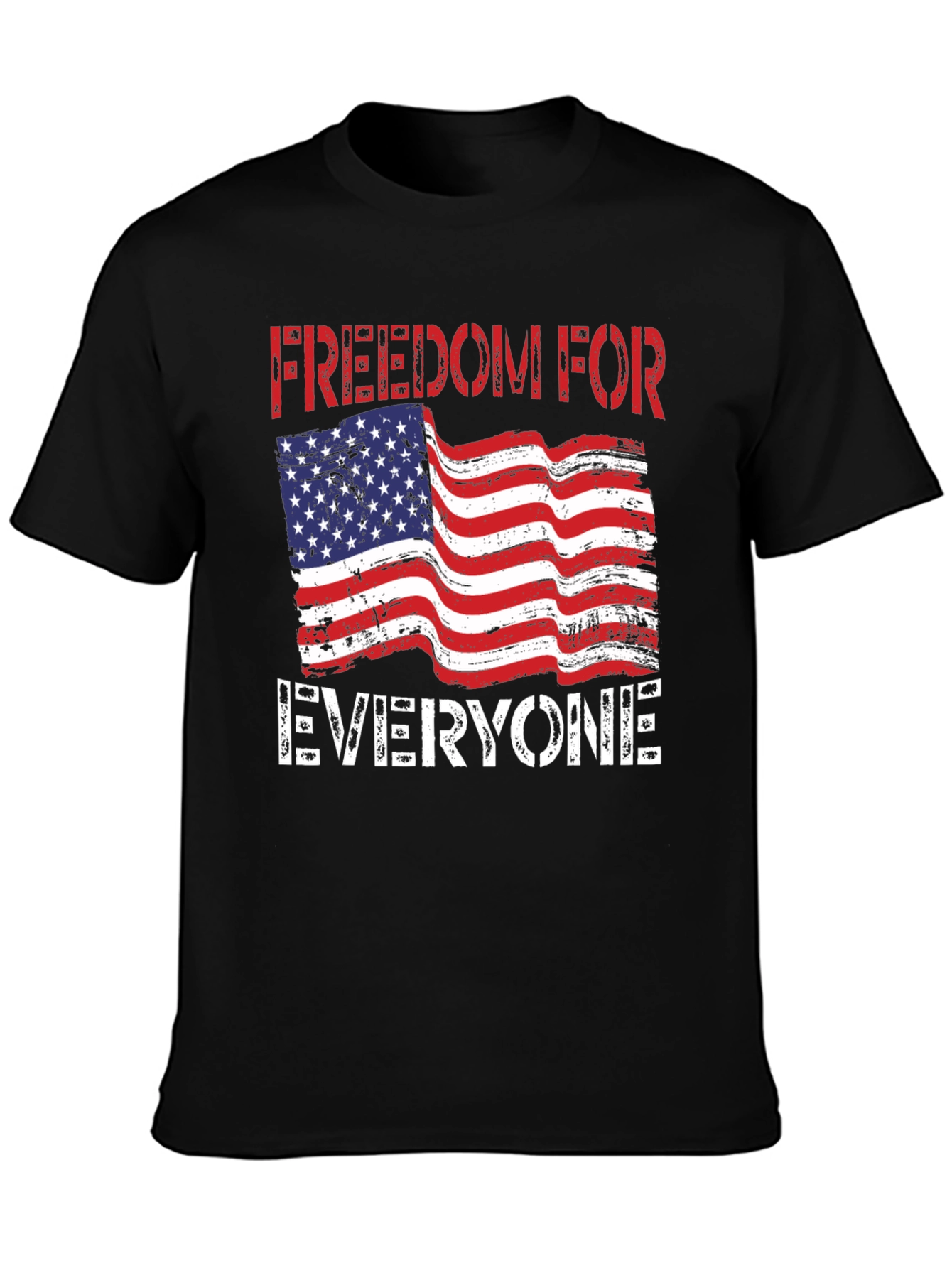 Freedom for Everyone USA Flag Graphic T-Shirt