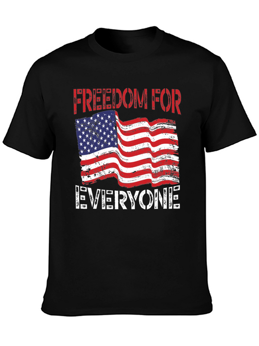 Freedom for Everyone USA Flag Graphic T-Shirt