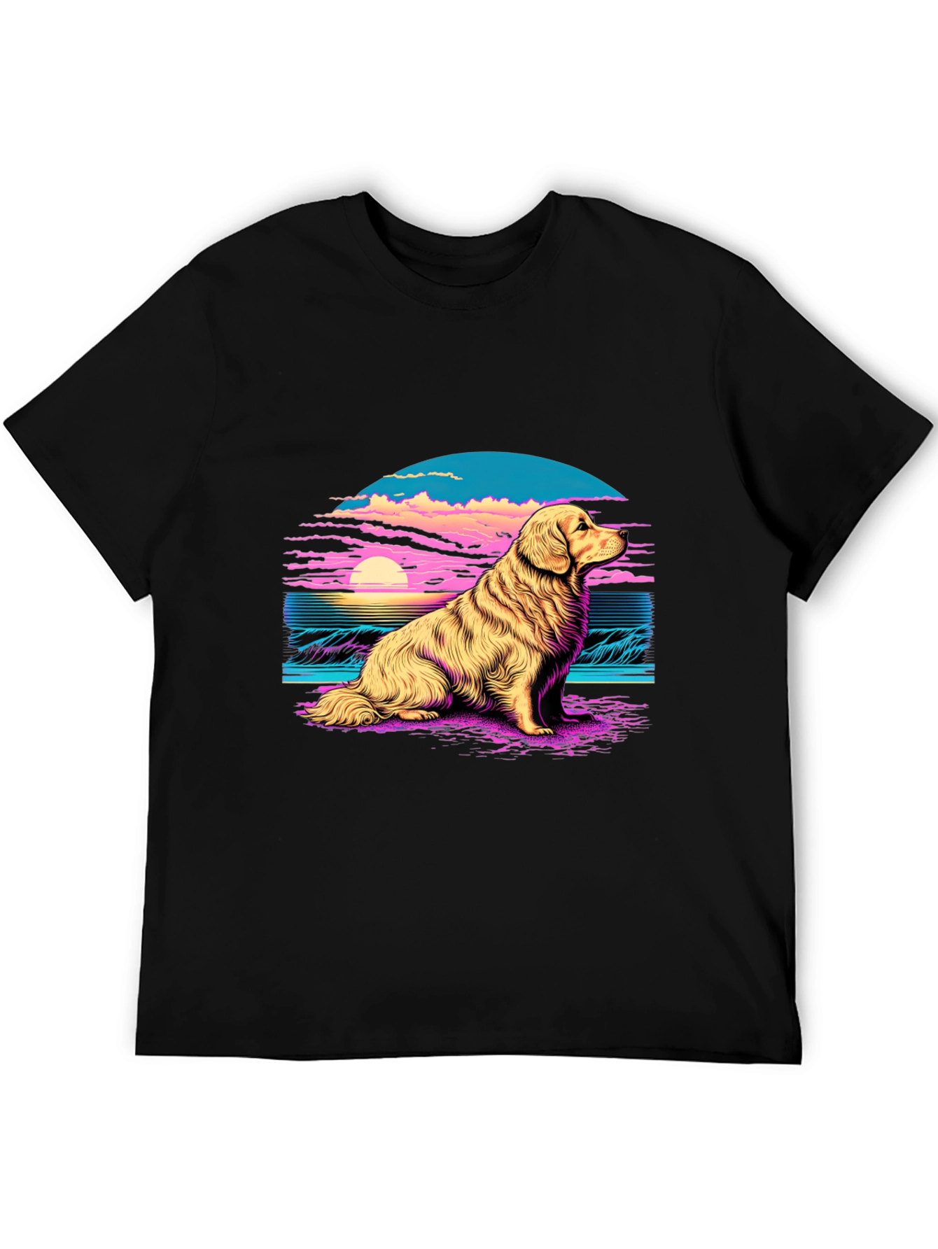 Golden Retriever Sunset T-Shirt