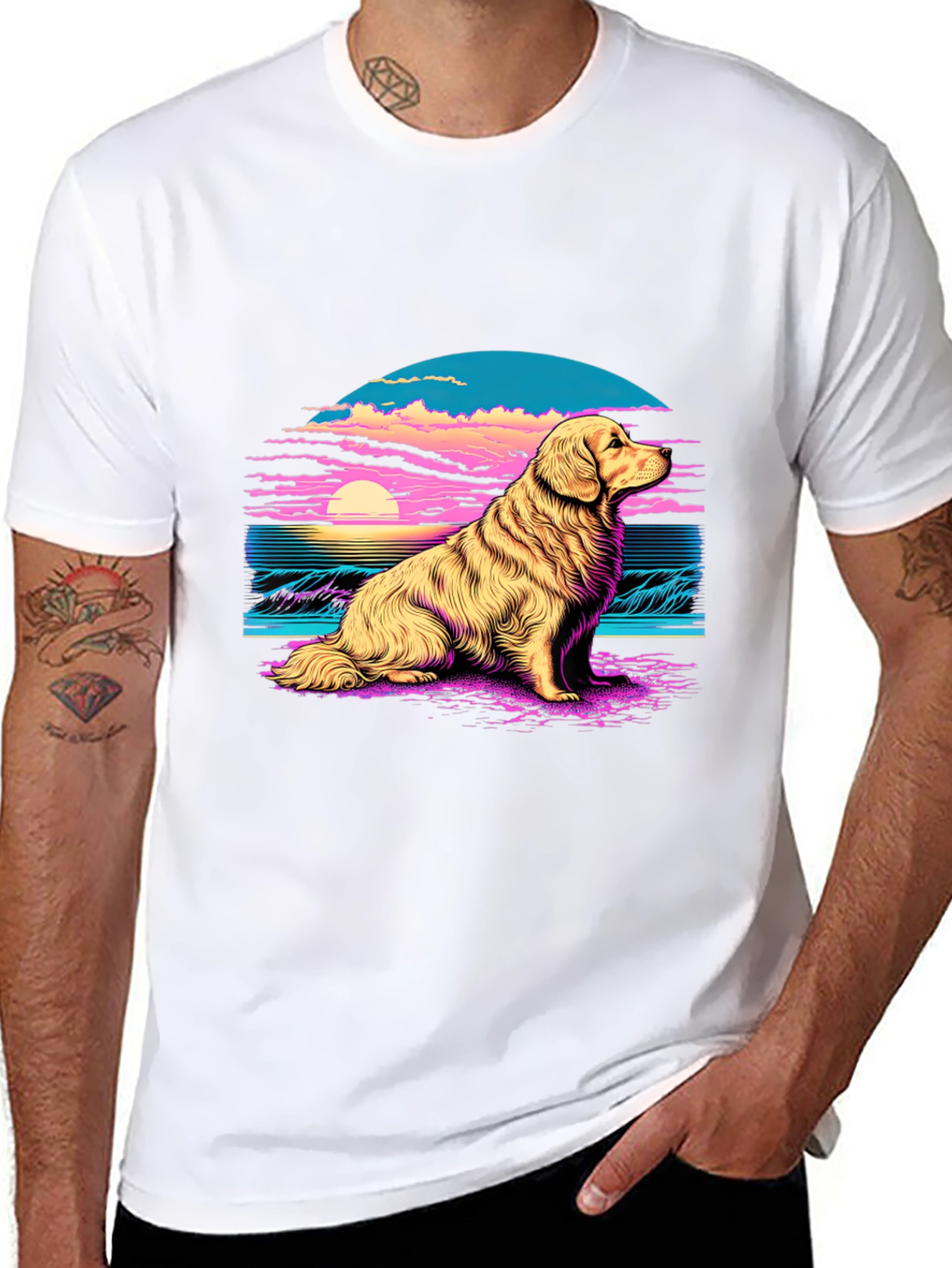 Golden Retriever Sunset T-Shirt