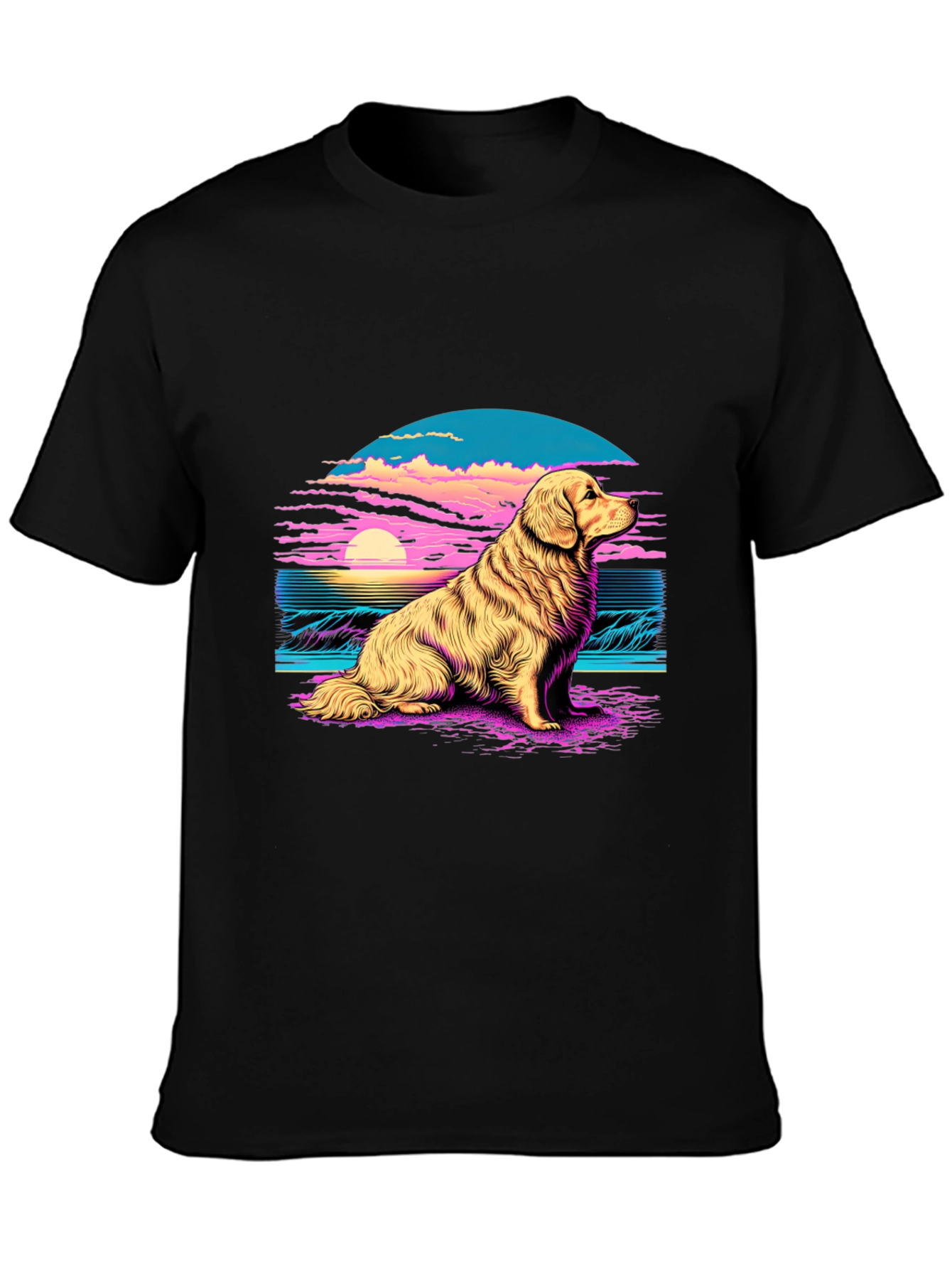 Golden Retriever Sunset T-Shirt