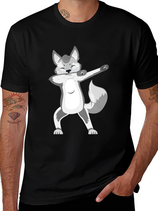Dabbing Wolf Graphic T-Shirt