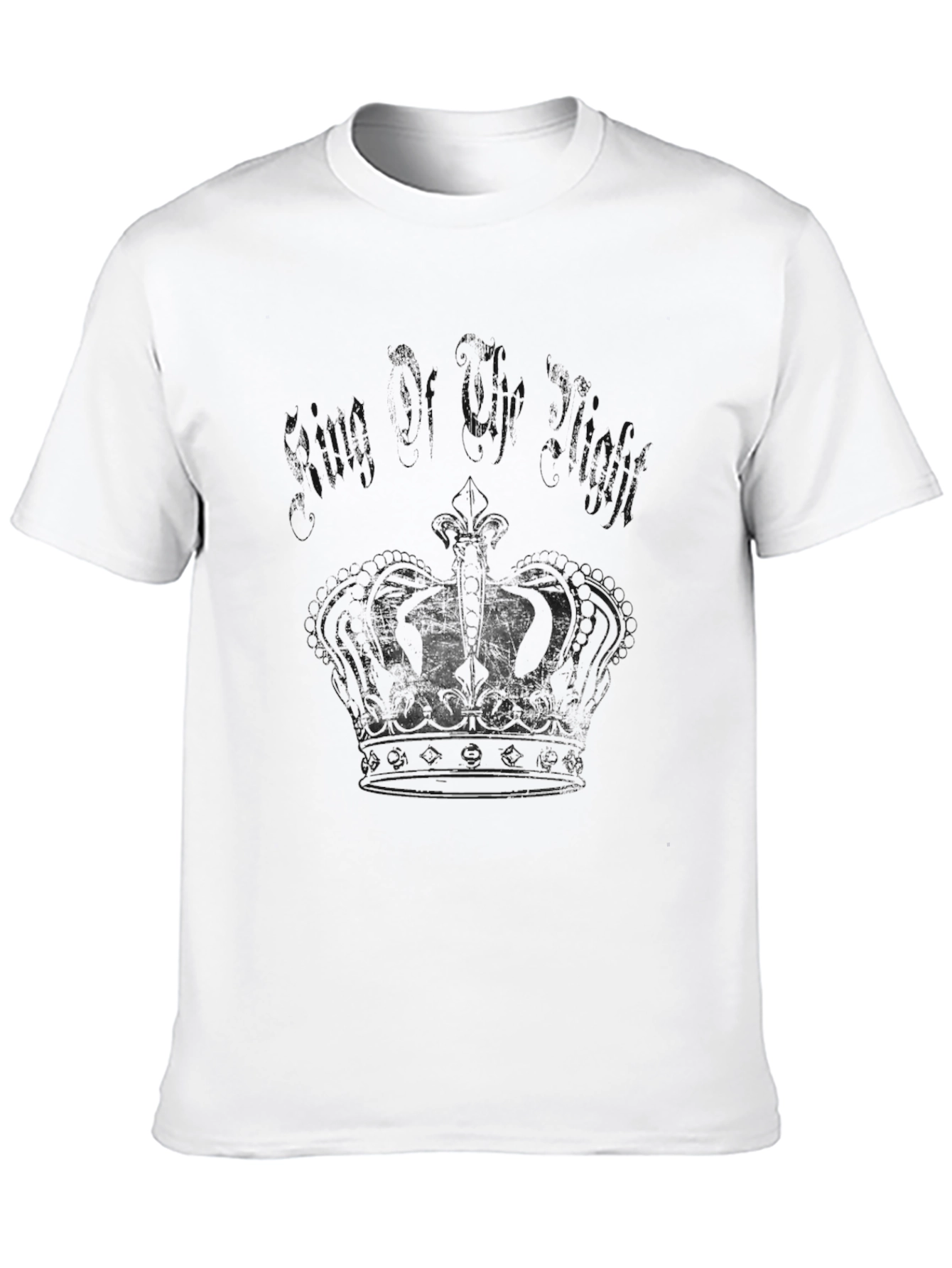 Mens Black Graphic Print Crew Neck T-Shirt