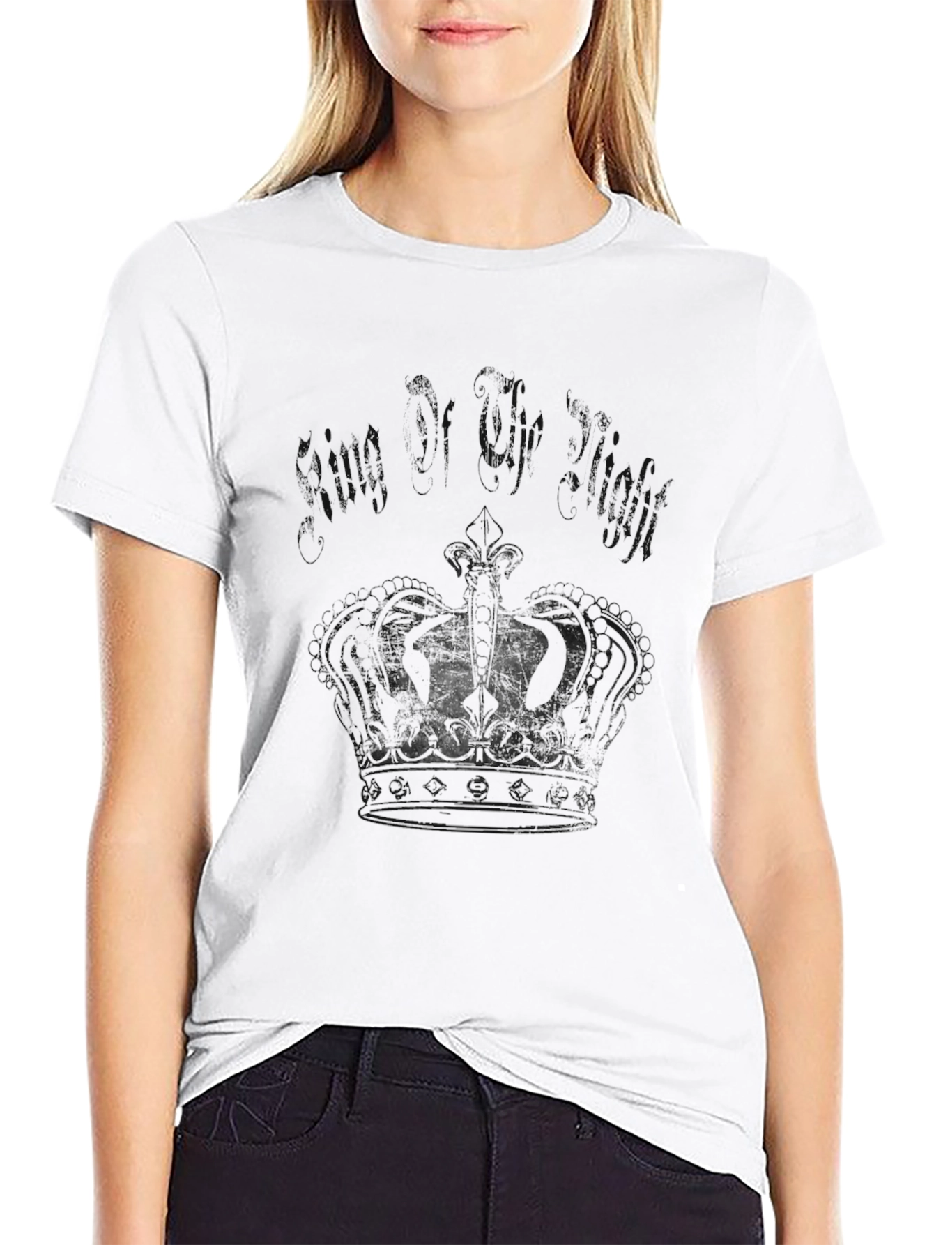 Mens Black Graphic Print Crew Neck T-Shirt