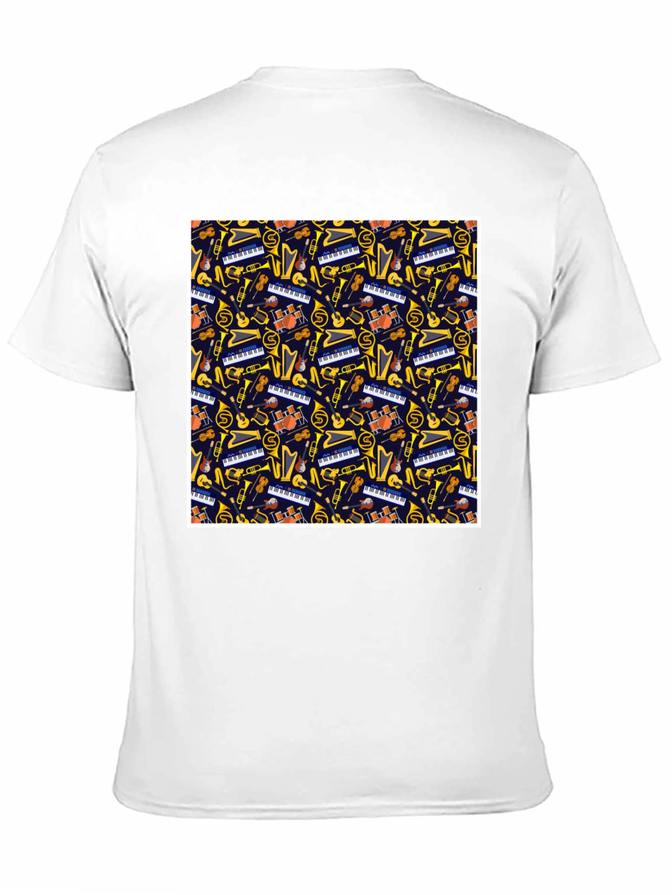 Music Instrument Pattern T-Shirt