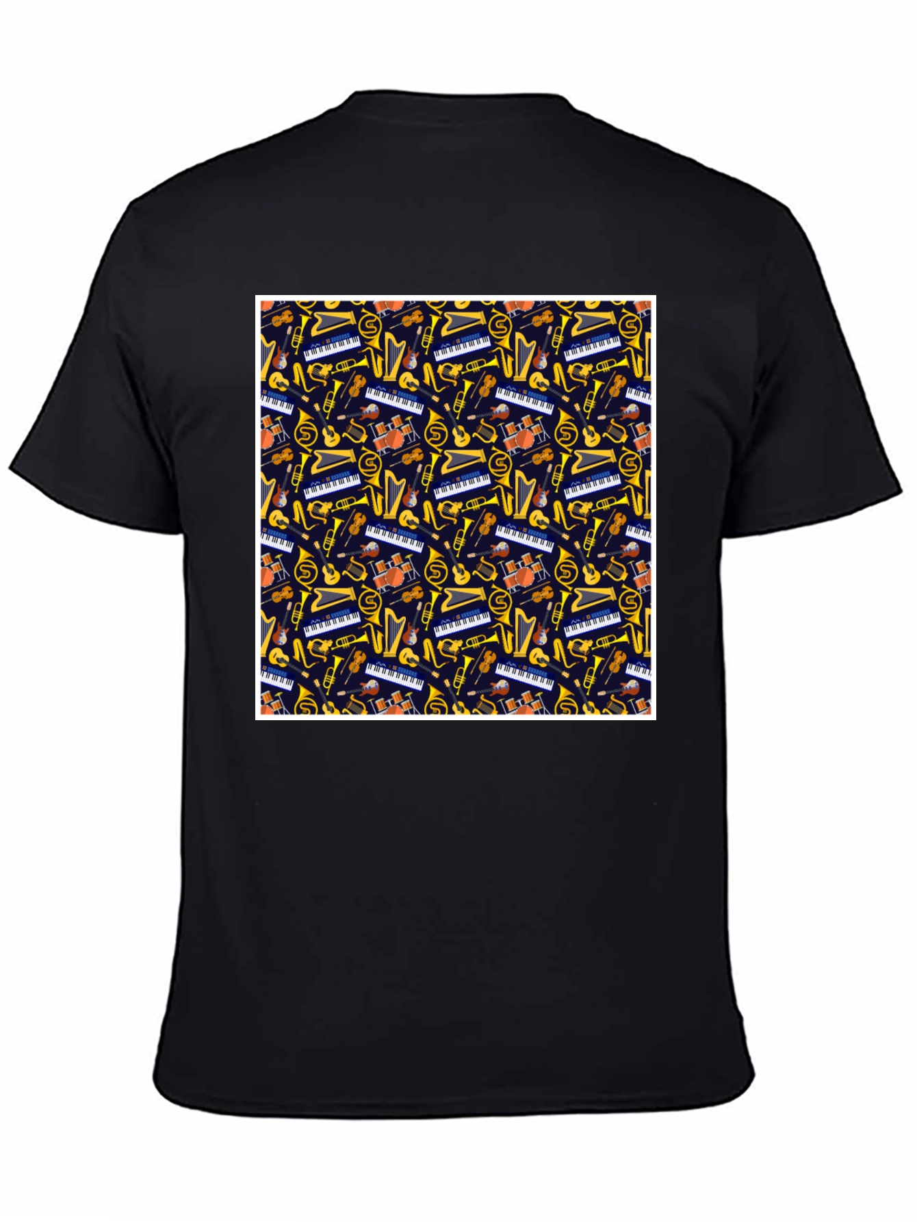Music Instrument Pattern T-Shirt