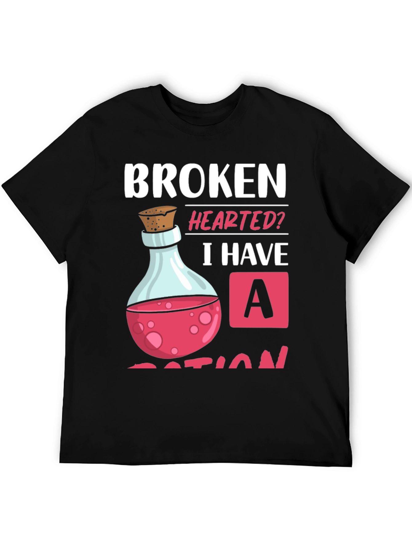 Broken Hearted Potion T-Shirt - Novelty Graphic Tee