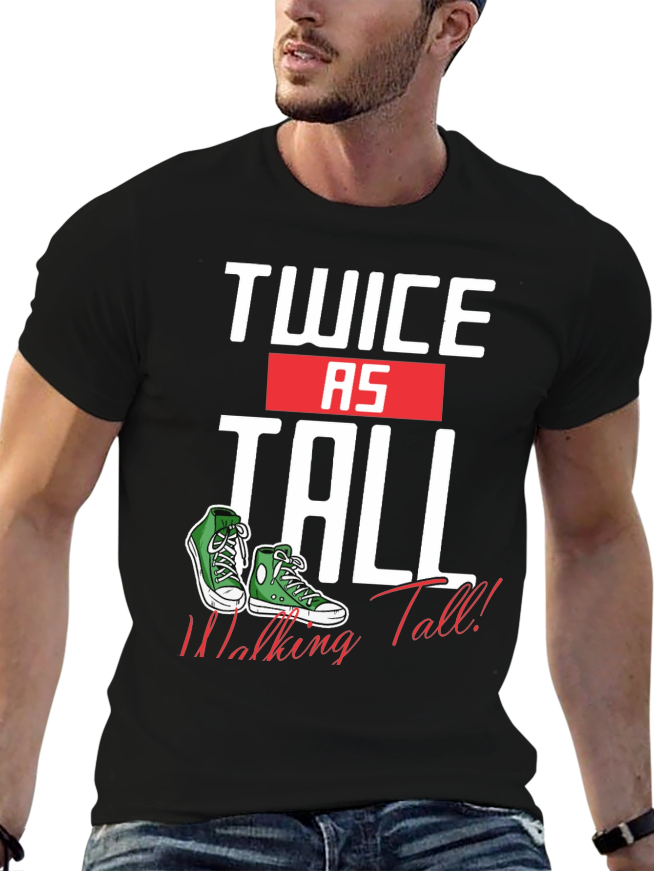 Twice as Tall T-Shirt - Walking Tall Sneaker Tee
