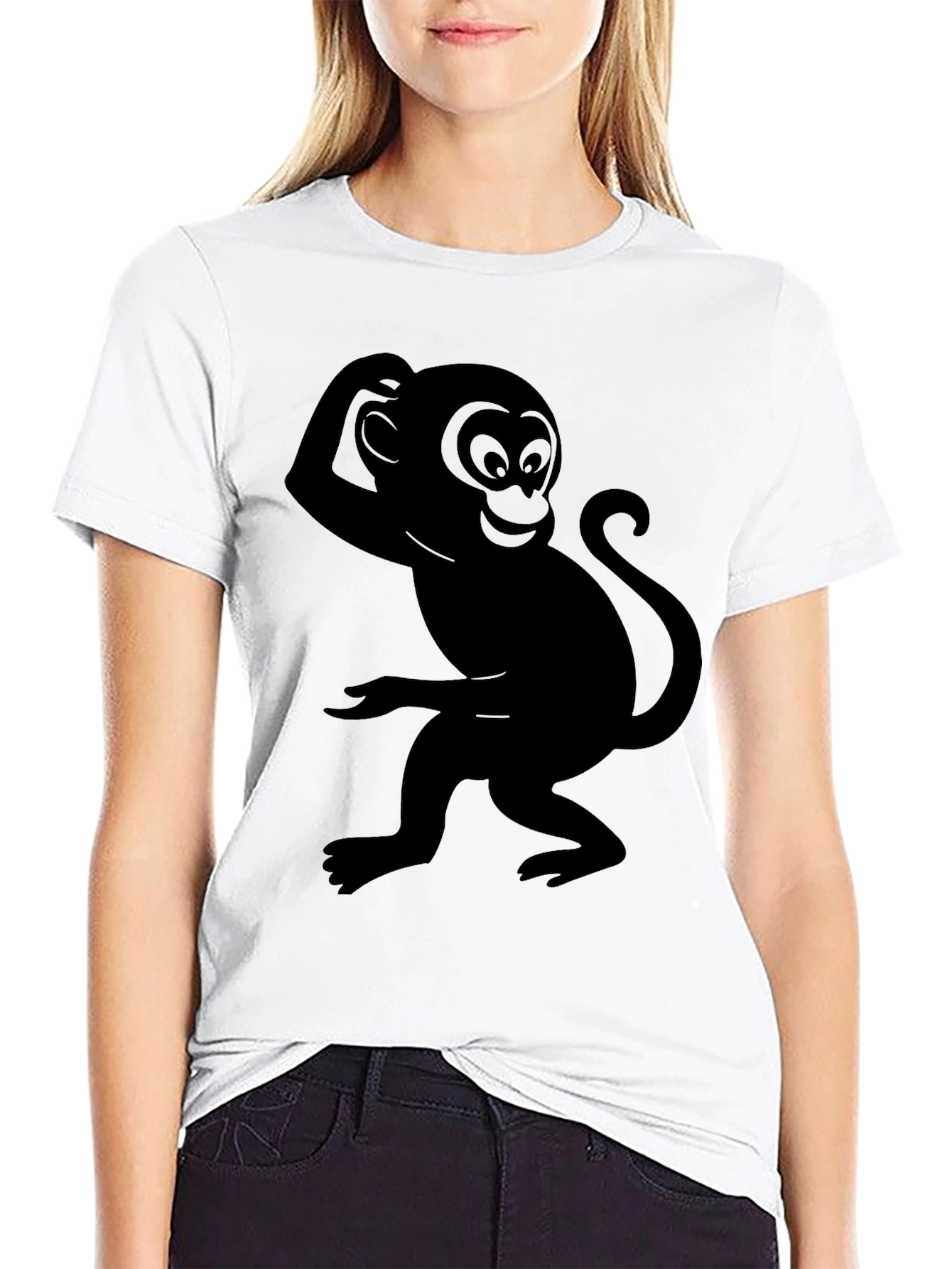 Black Monkey Graphic Tee - Quirky & Fun Design