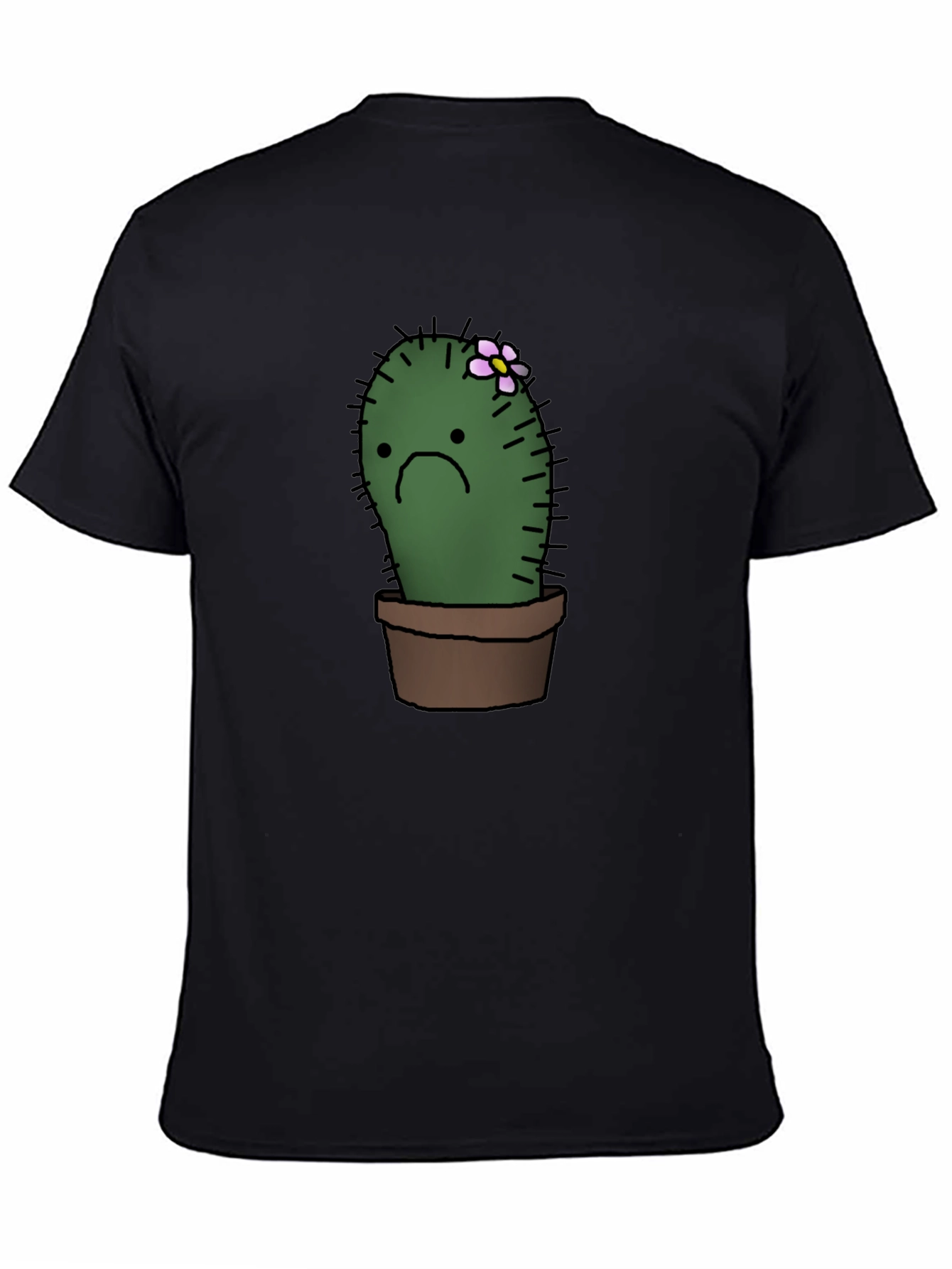 Sad Cactus Potted Plant Graphic T-Shirt