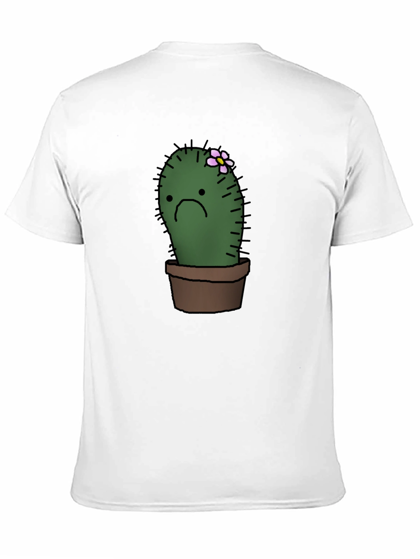 Sad Cactus Potted Plant Graphic T-Shirt