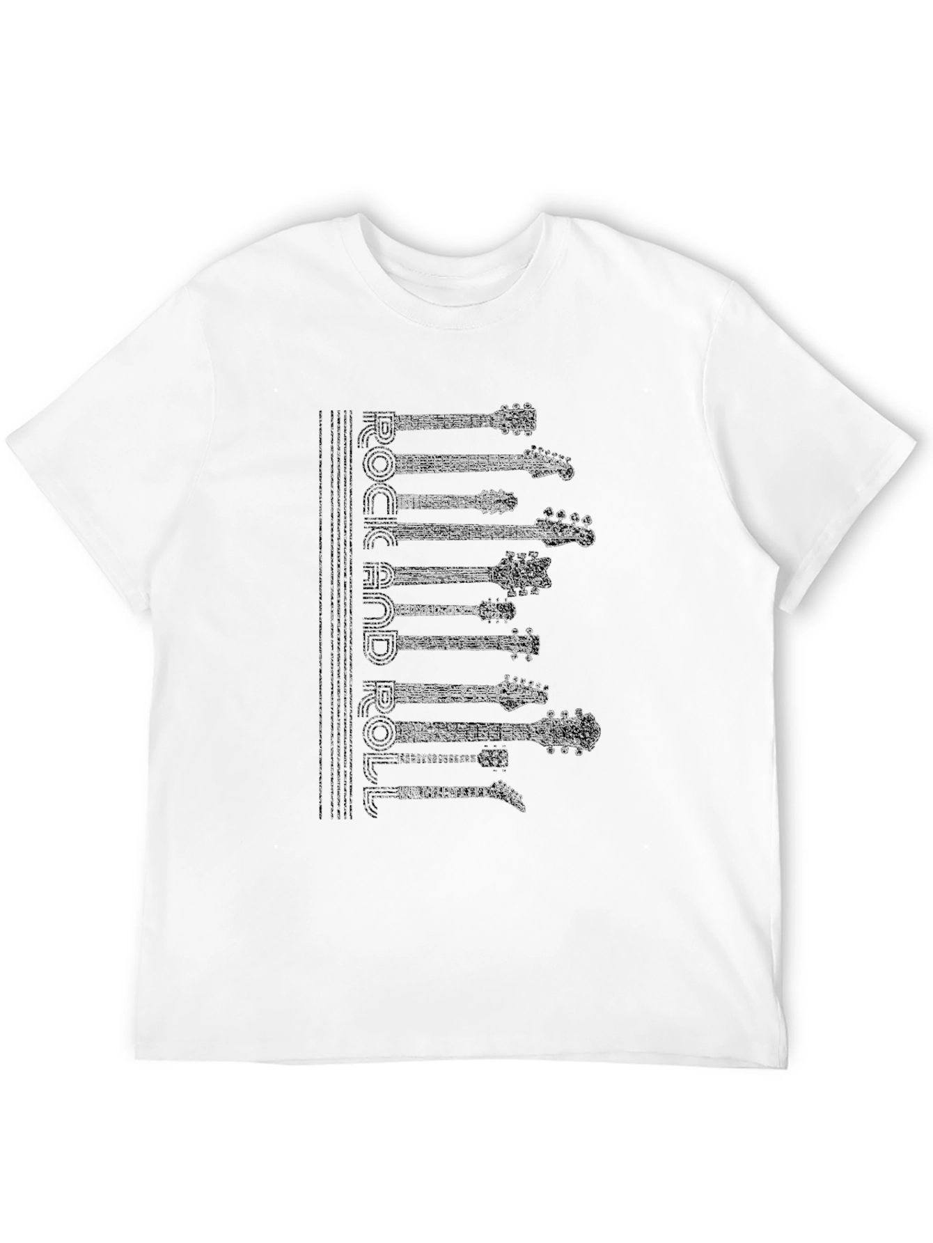 Rock and Roll Guitar T-Shirt - Black