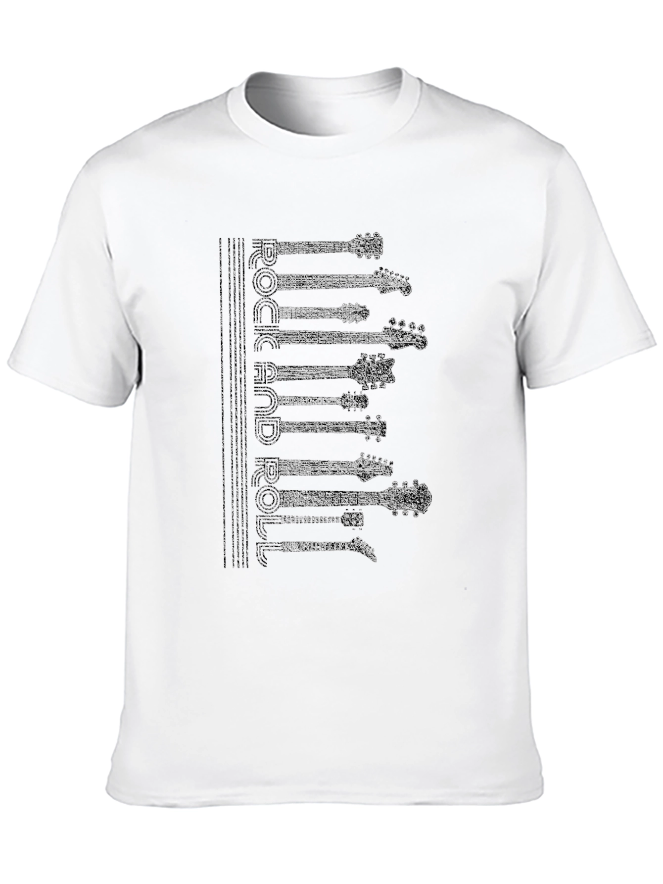 Rock and Roll Guitar T-Shirt - Black