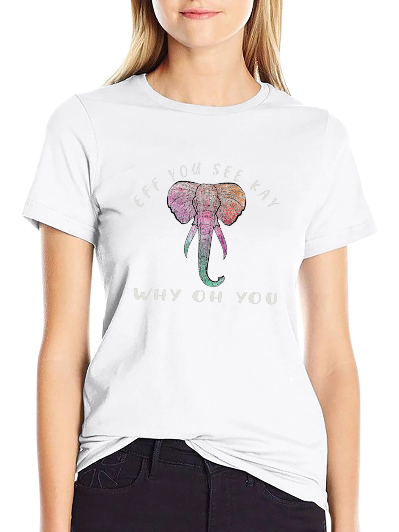 Eff You See Kay Elephant Graphic T-Shirt