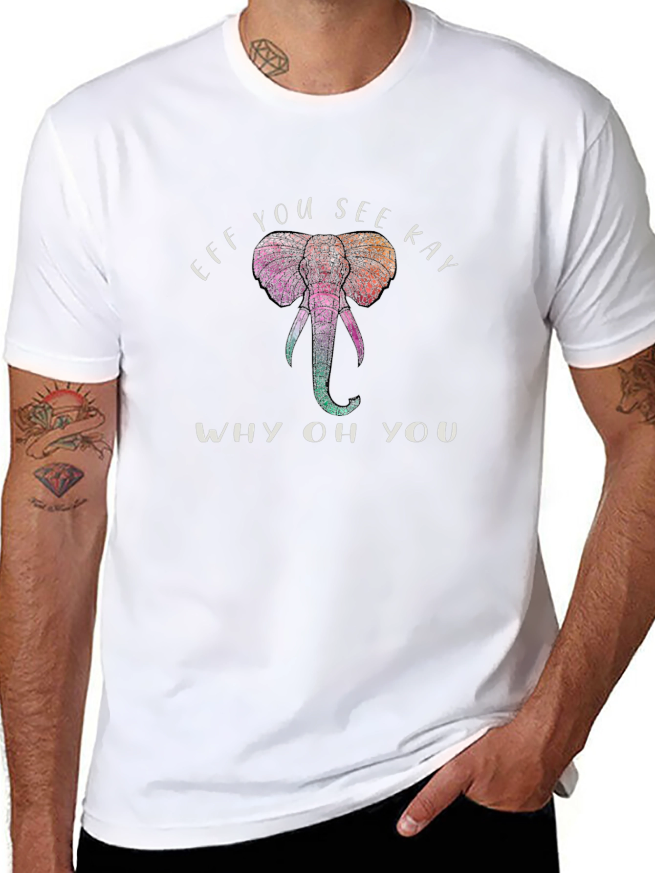 Eff You See Kay Elephant Graphic T-Shirt