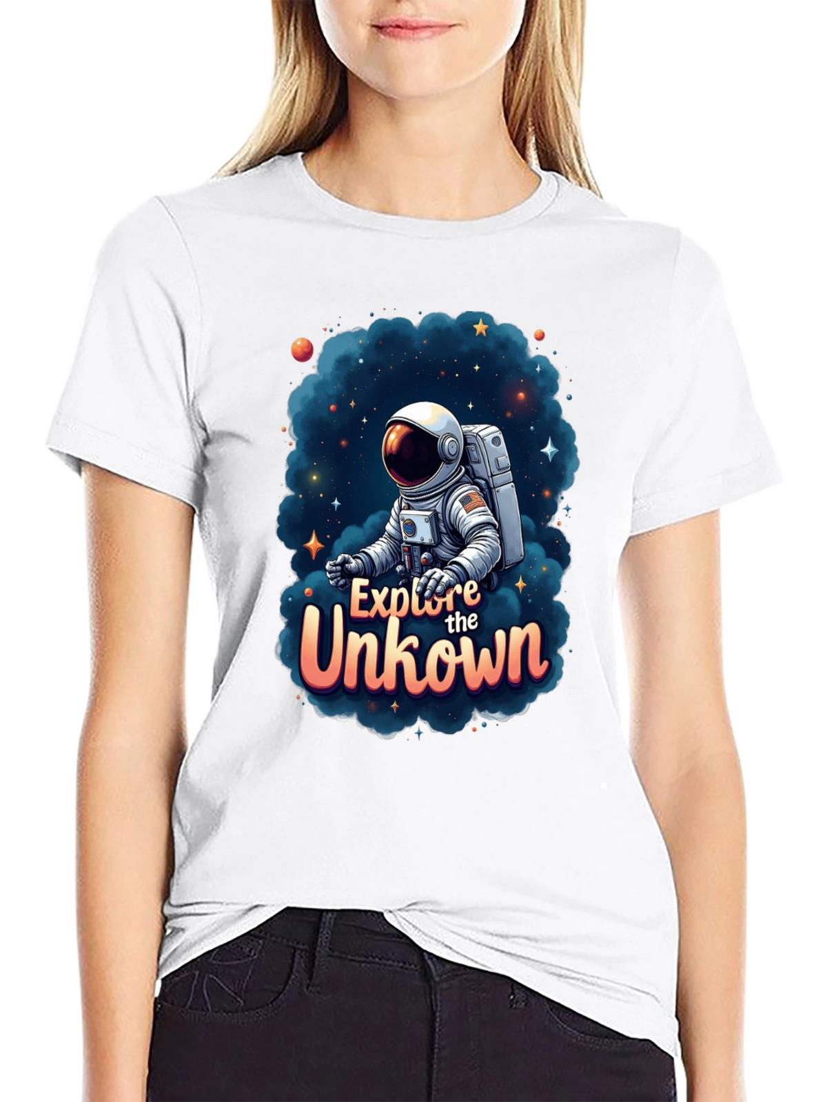 Explore the Unknown Astronaut Graphic Tee