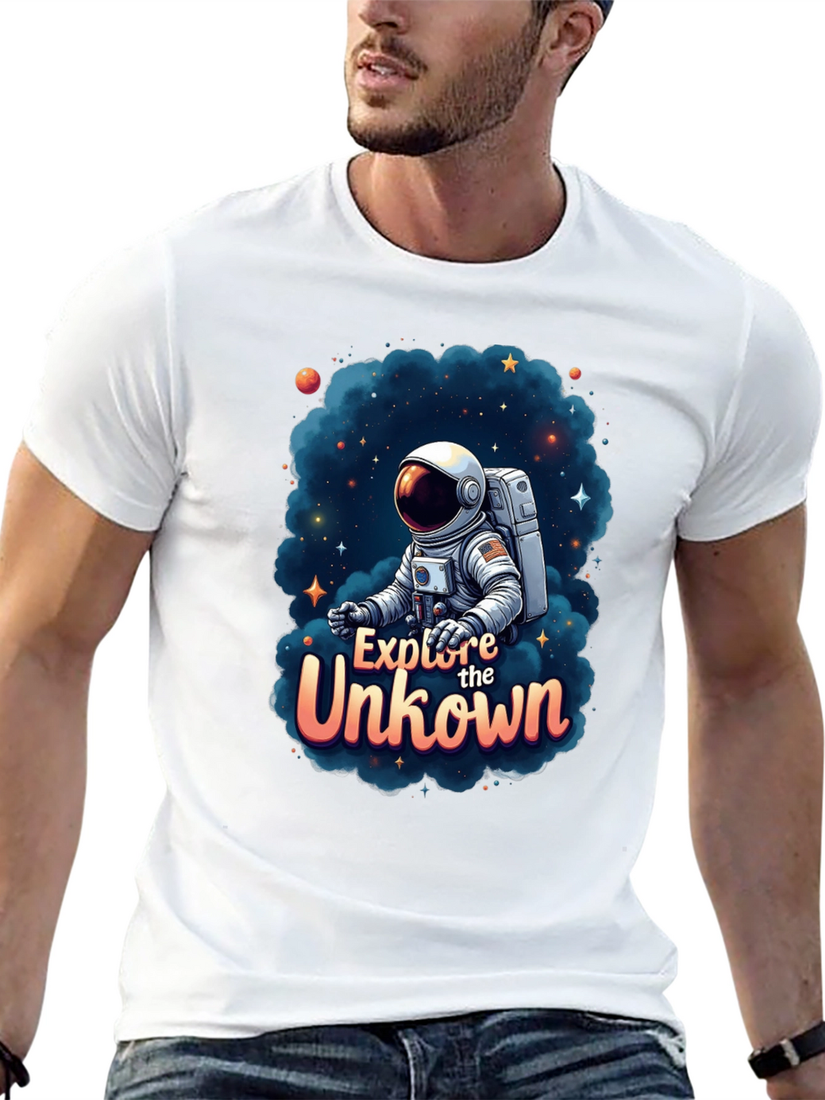 Explore the Unknown Astronaut Graphic Tee