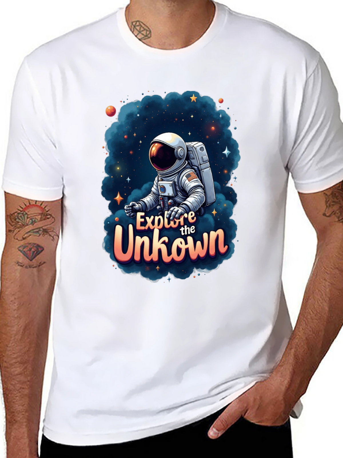 Explore the Unknown Astronaut Graphic Tee