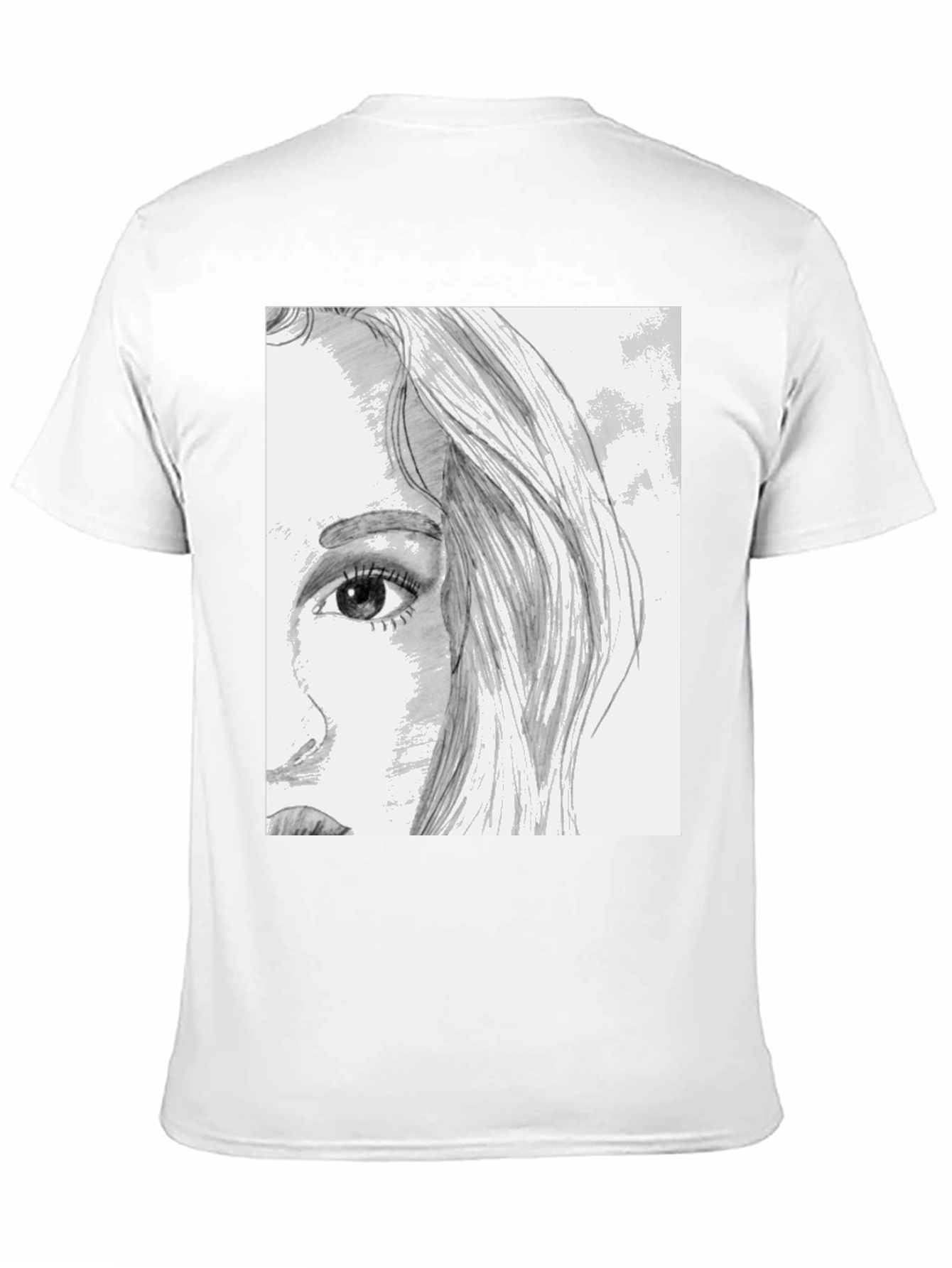Artistic Portrait Graphic Tee - Unisex Black T-Shirt