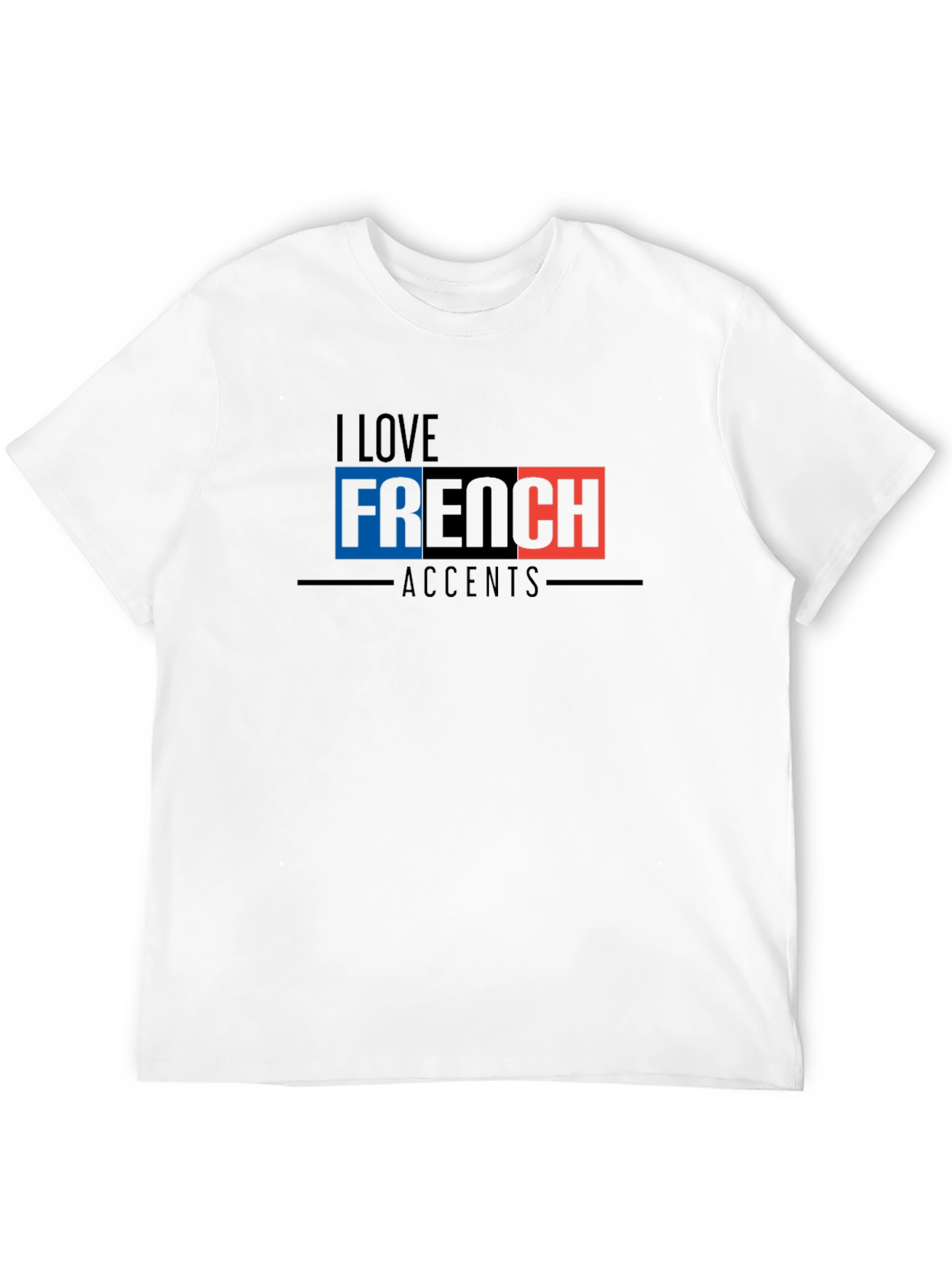 I Love French Accents Black Graphic Tee