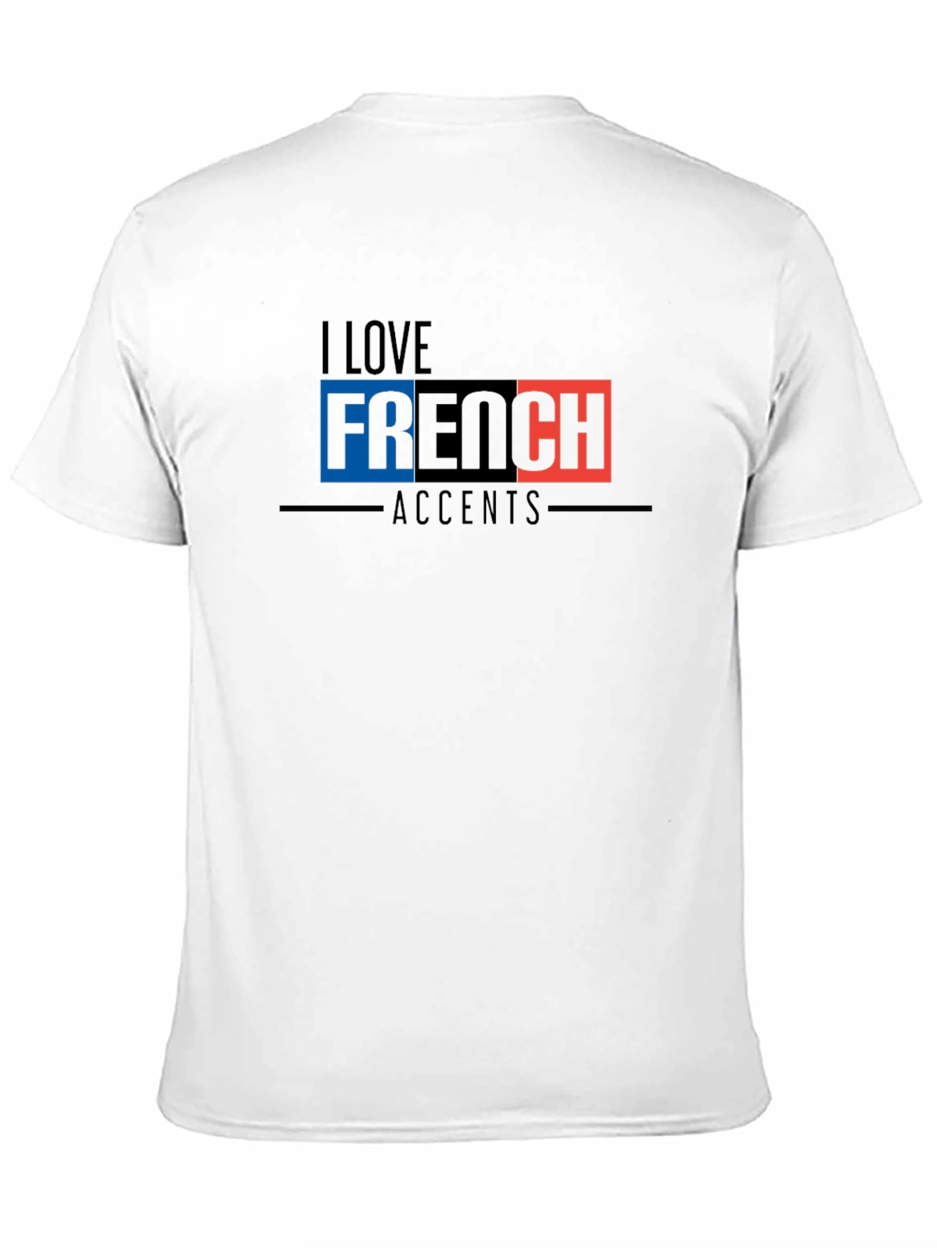 I Love French Accents Black Graphic Tee