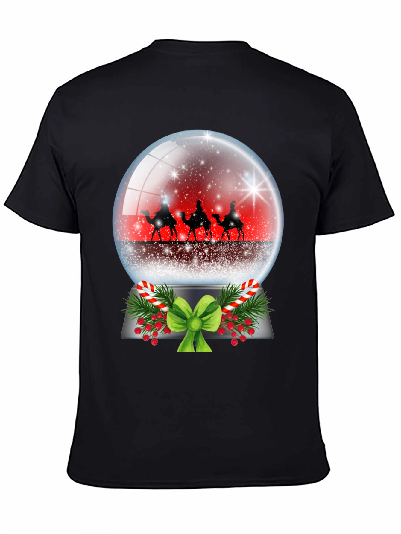 Festive Holiday Snow Globe Graphic Tee