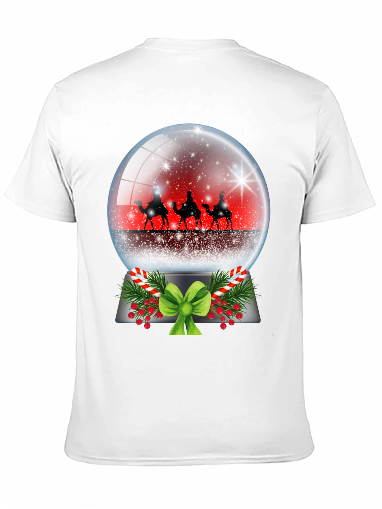 Festive Holiday Snow Globe Graphic Tee