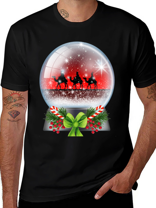 Festive Holiday Snow Globe Graphic Tee