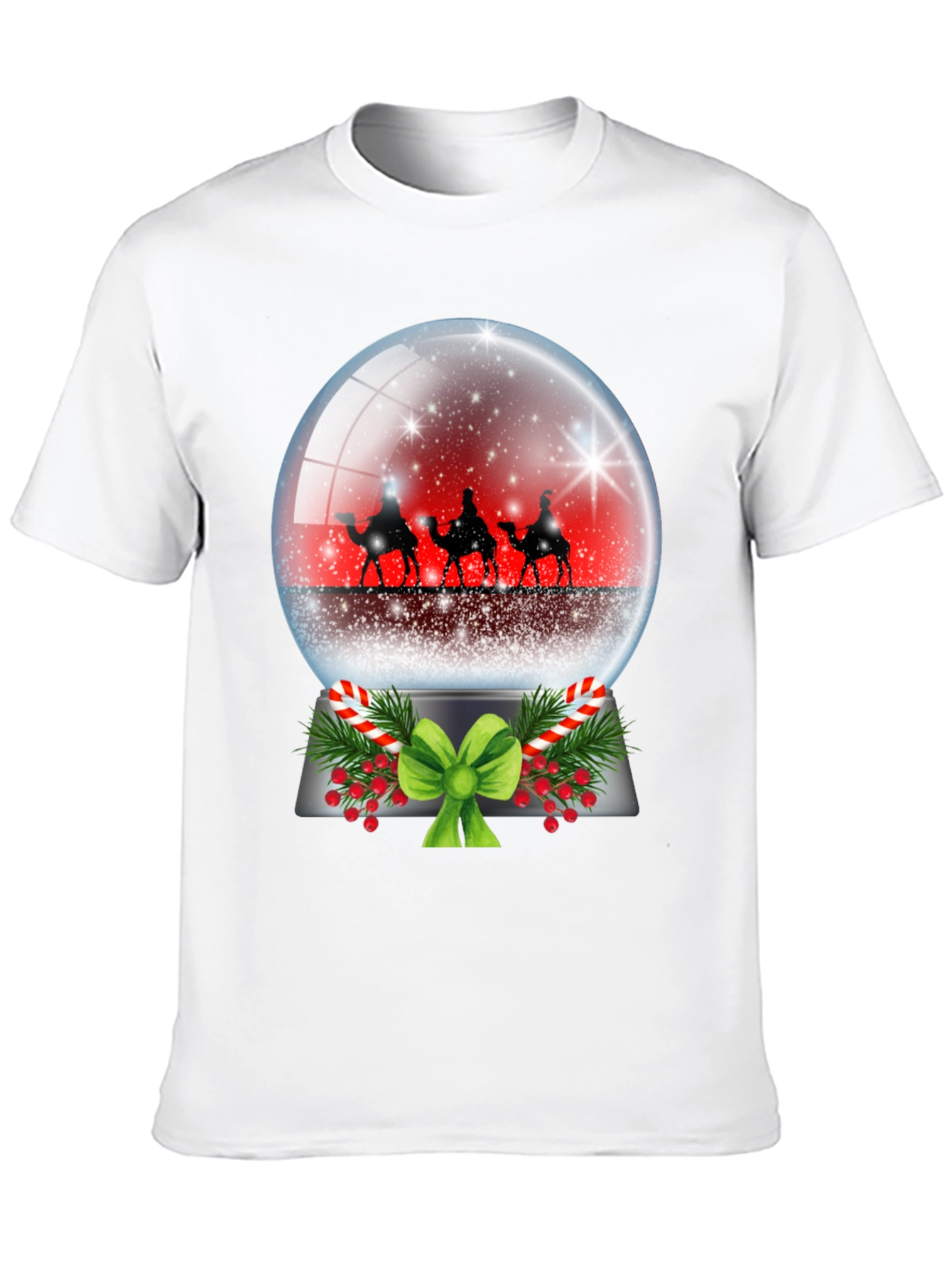 Festive Holiday Snow Globe Graphic Tee