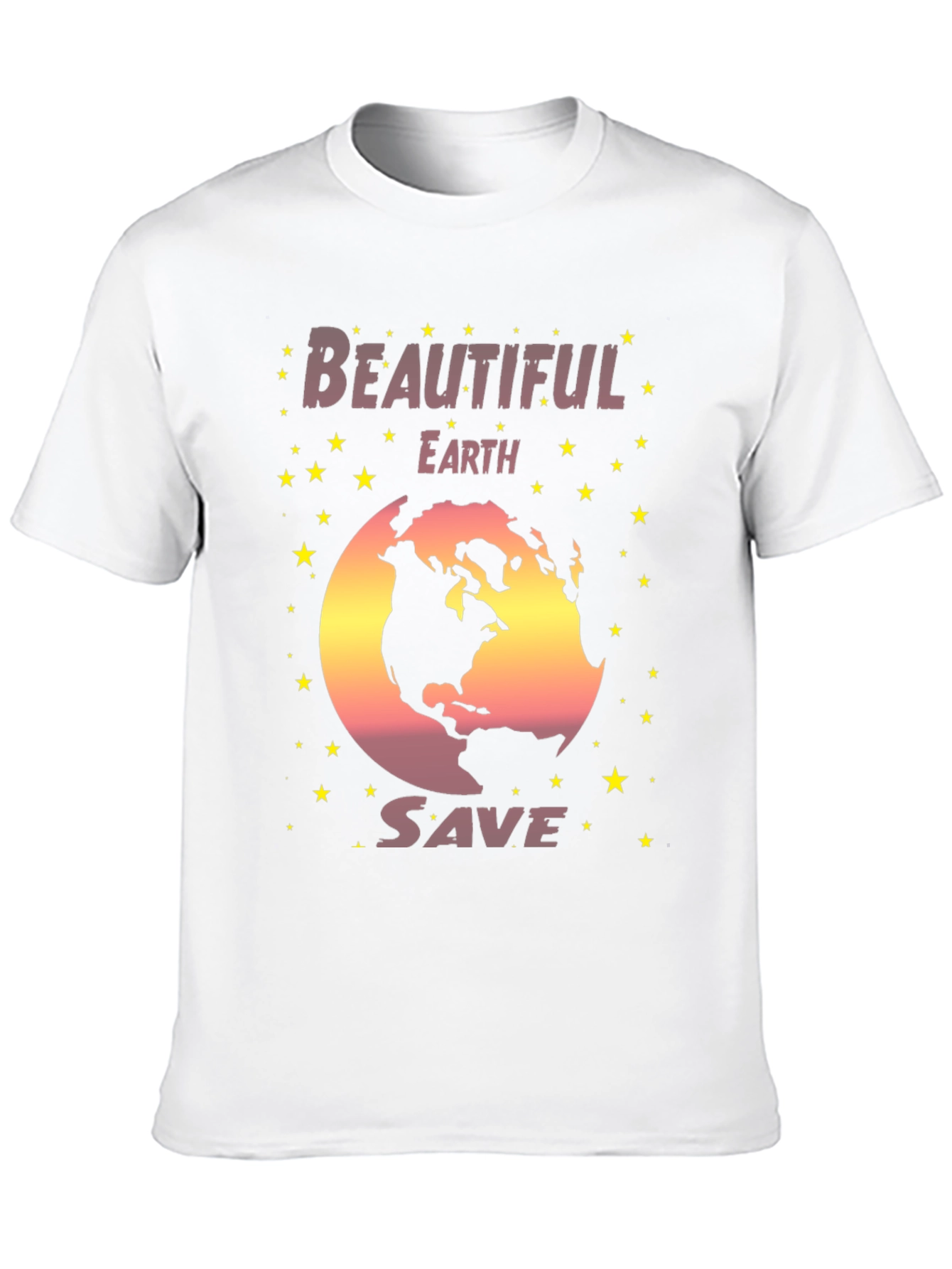 Beautiful Earth Save Planet Graphic T-Shirt