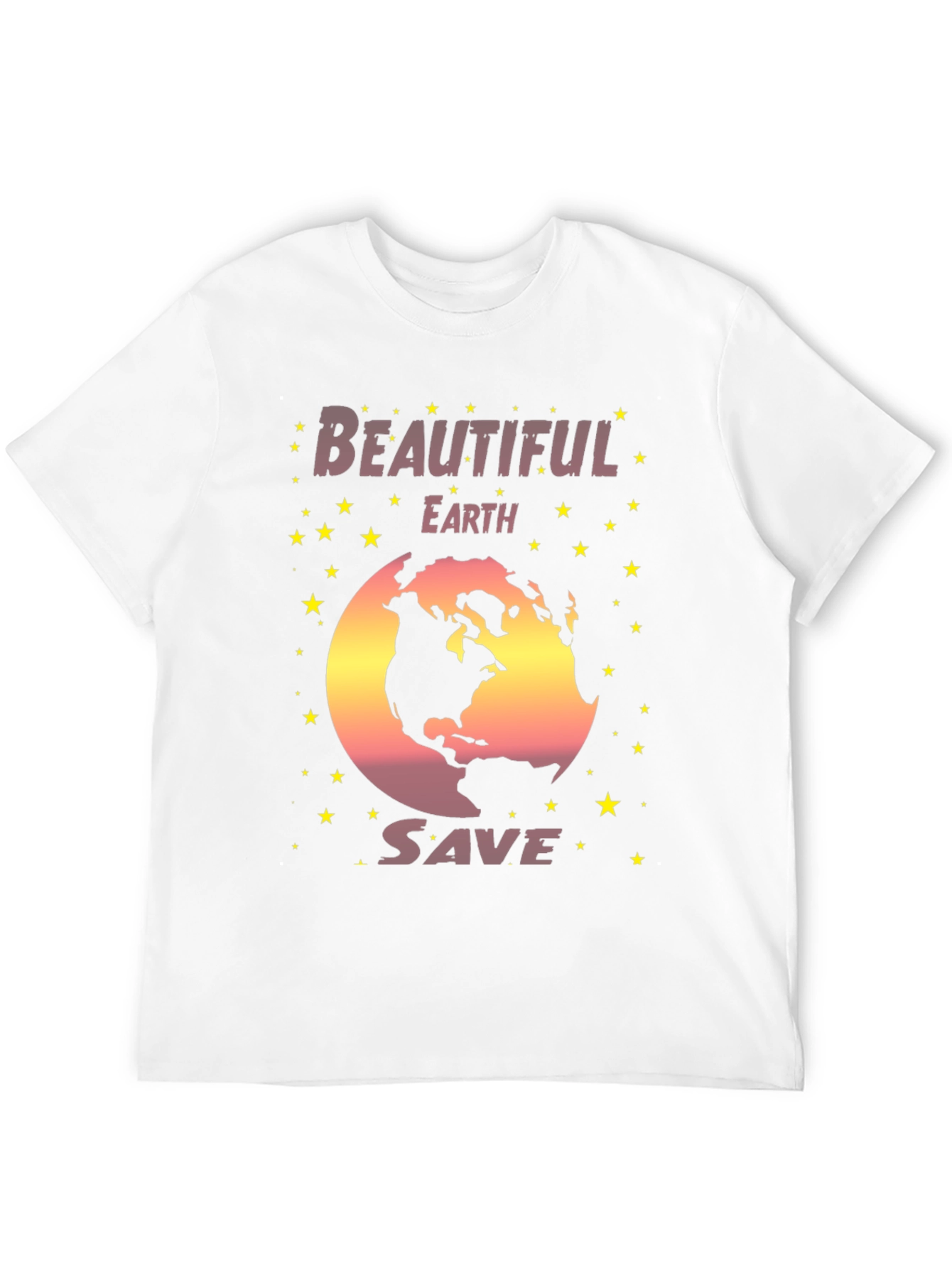 Beautiful Earth Save Planet Graphic T-Shirt