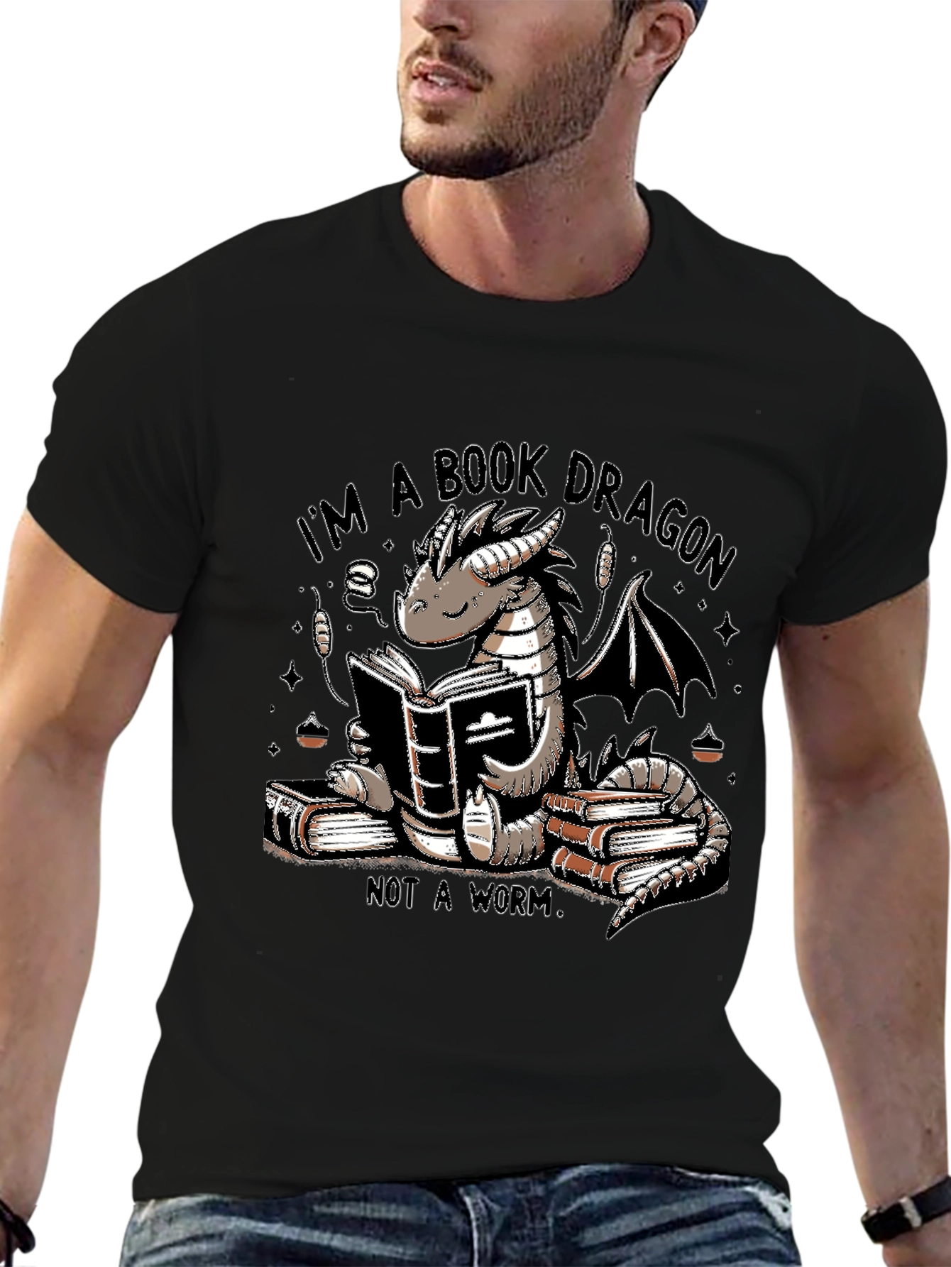 Book Dragon T-Shirt - Literary Graphic Tee