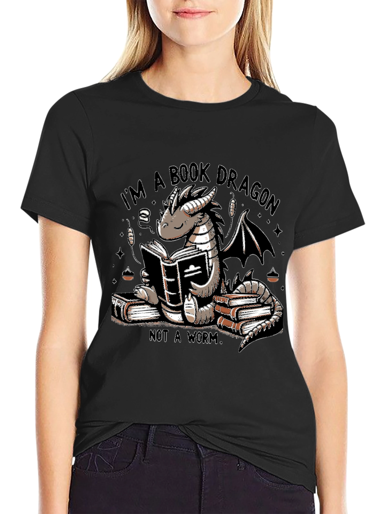 Book Dragon T-Shirt - Literary Graphic Tee