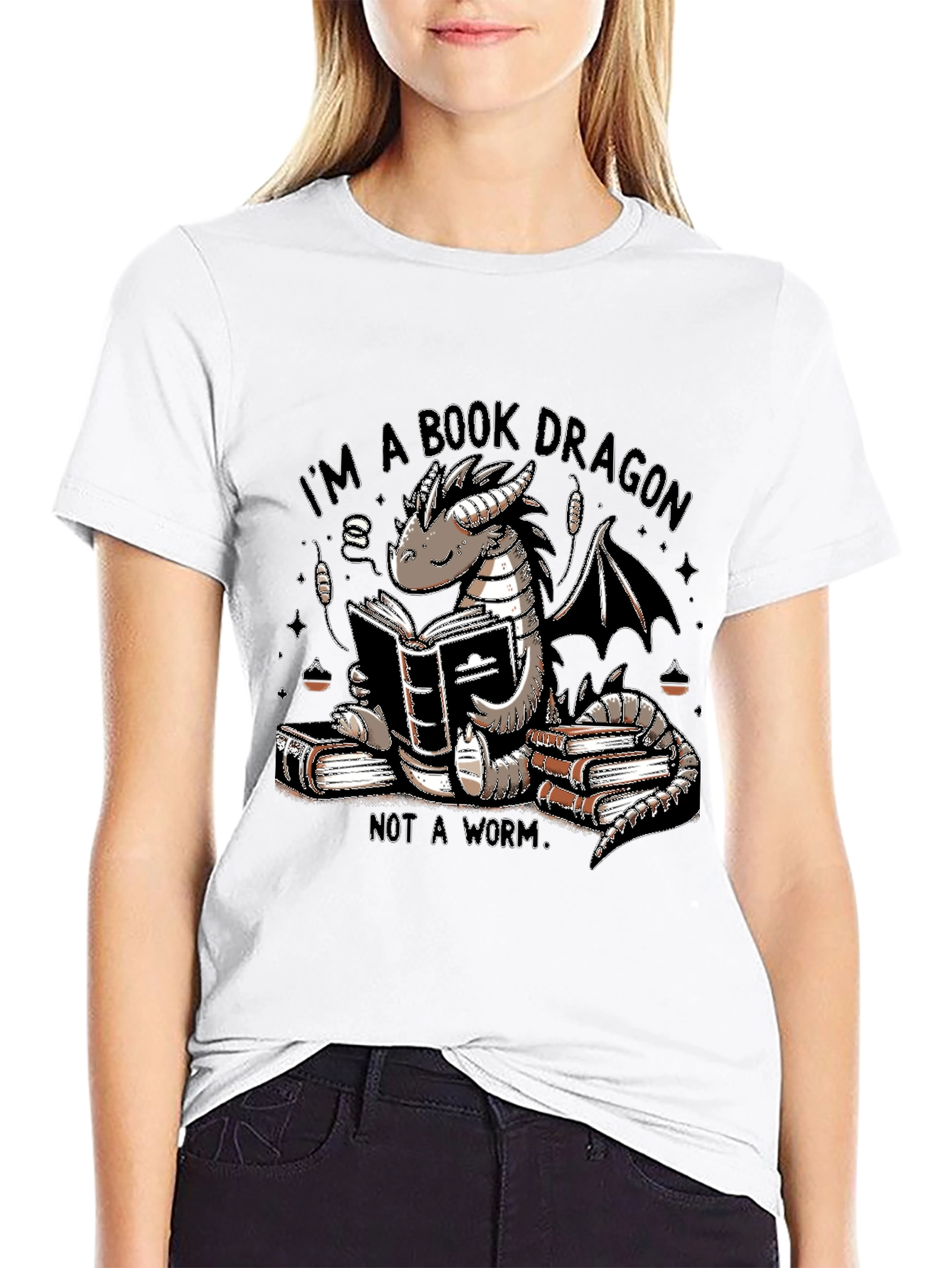 Book Dragon T-Shirt - Literary Graphic Tee