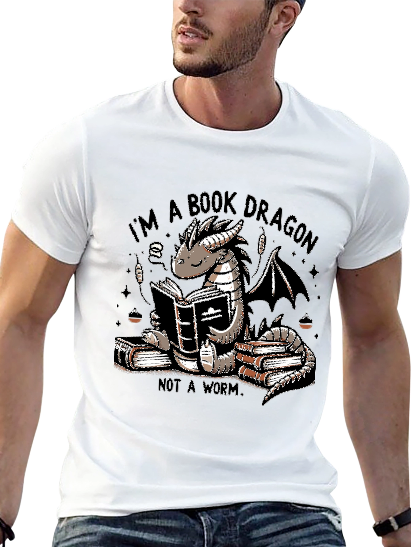Book Dragon T-Shirt - Literary Graphic Tee