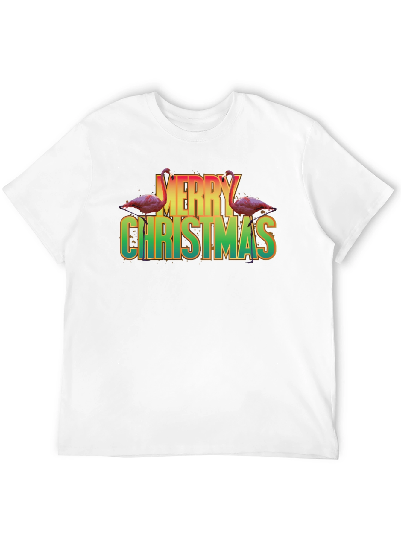 Flamingo Merry Christmas Graphic Tee