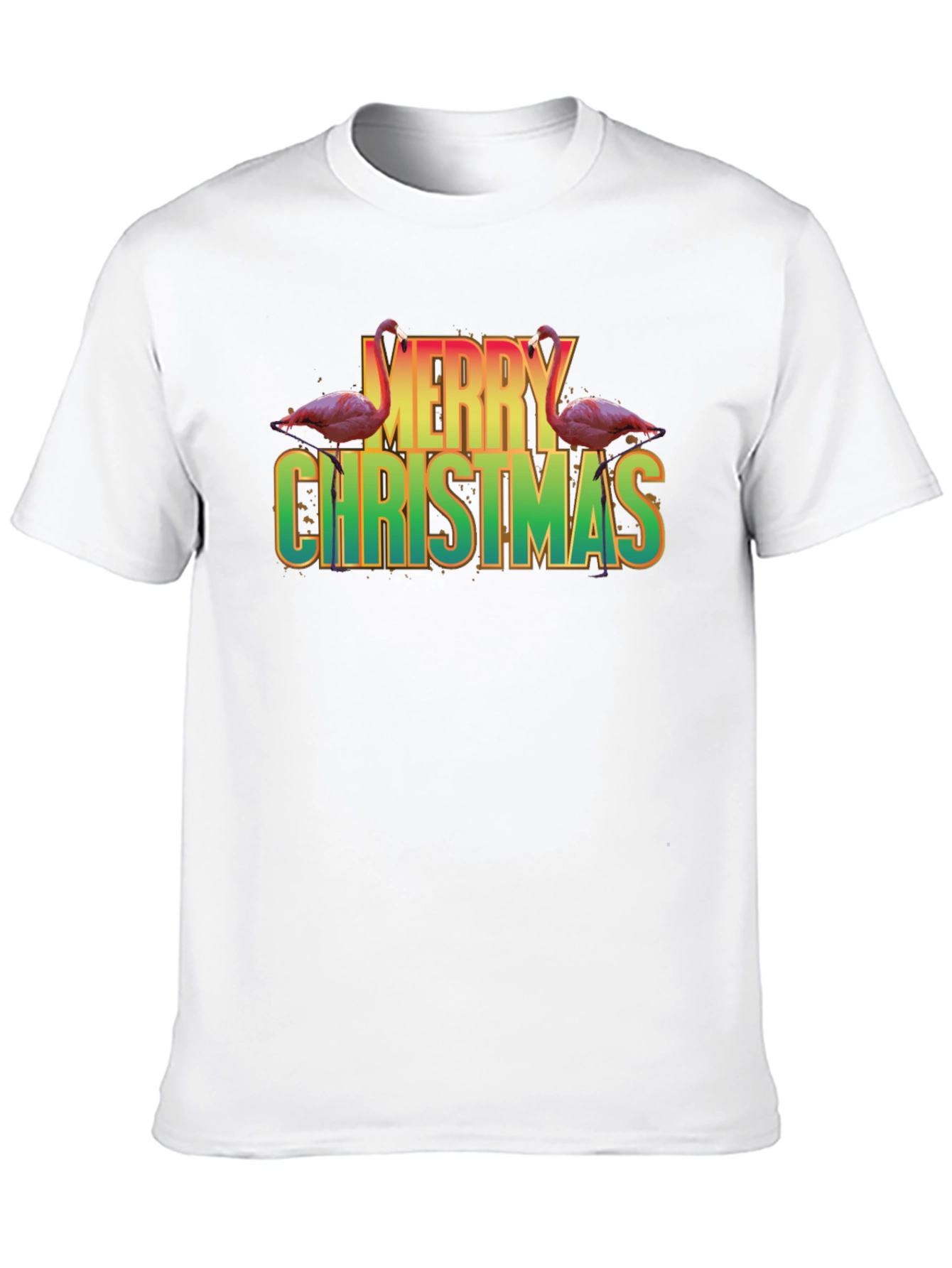 Flamingo Merry Christmas Graphic Tee