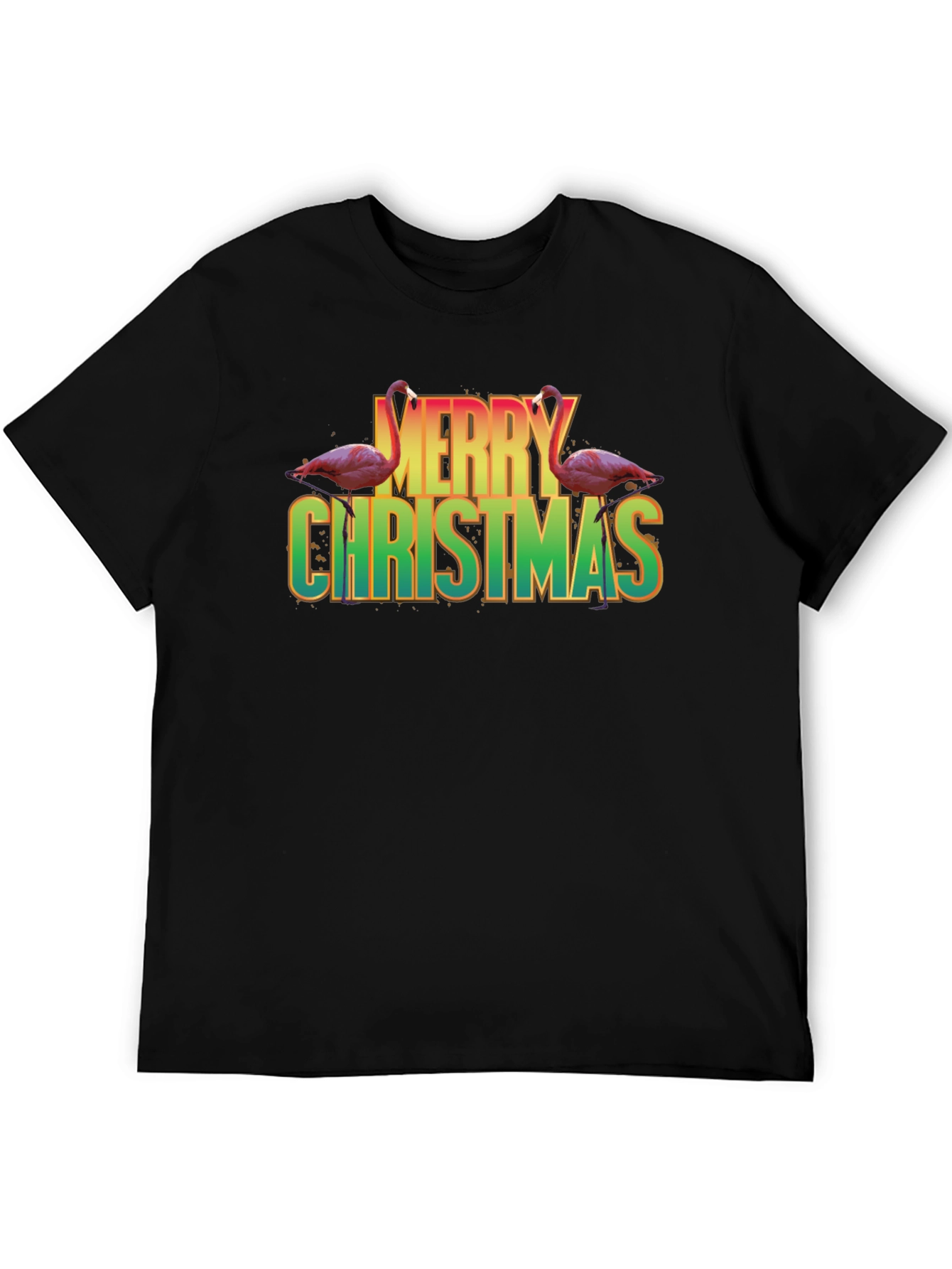Flamingo Merry Christmas Graphic Tee