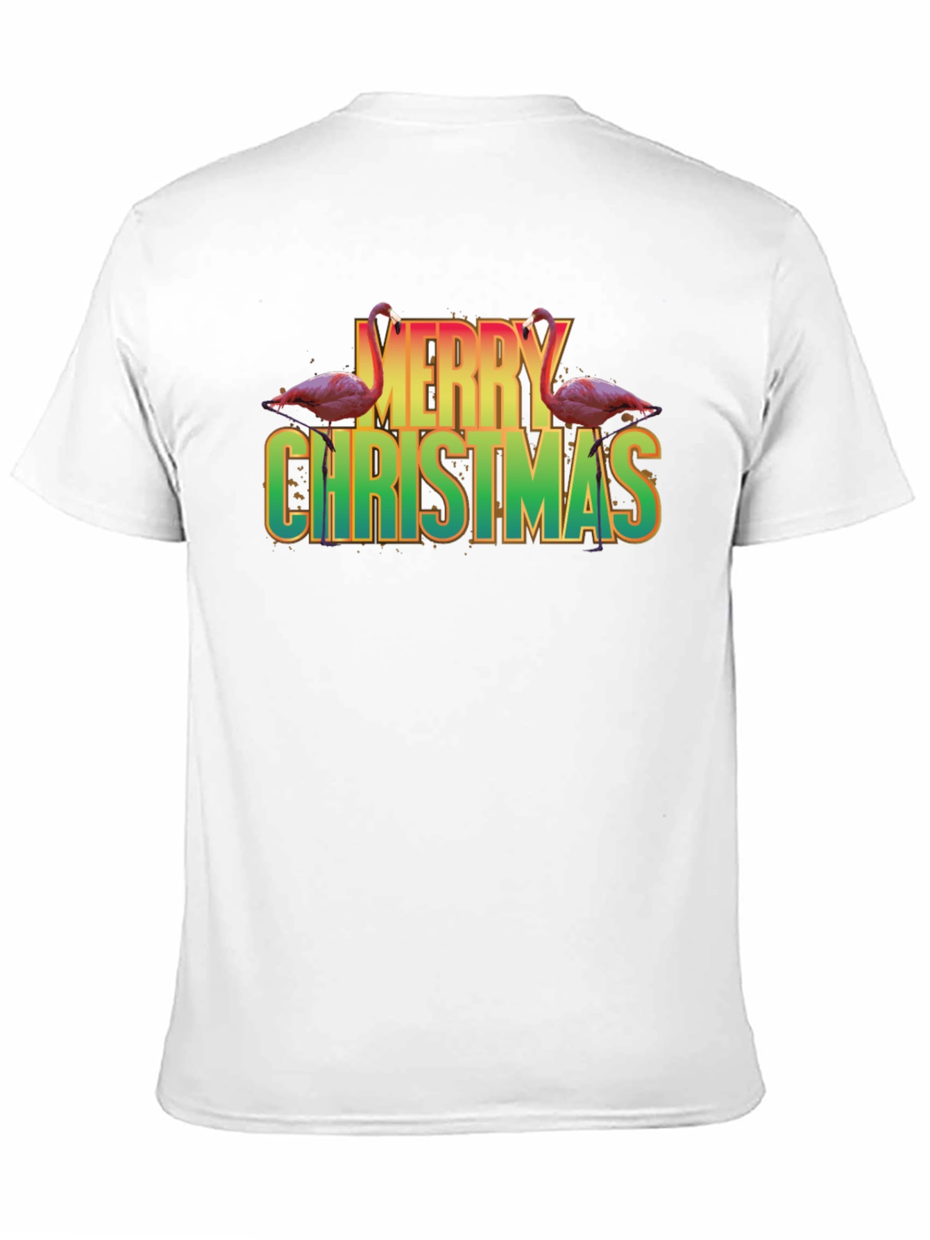 Flamingo Merry Christmas Graphic Tee